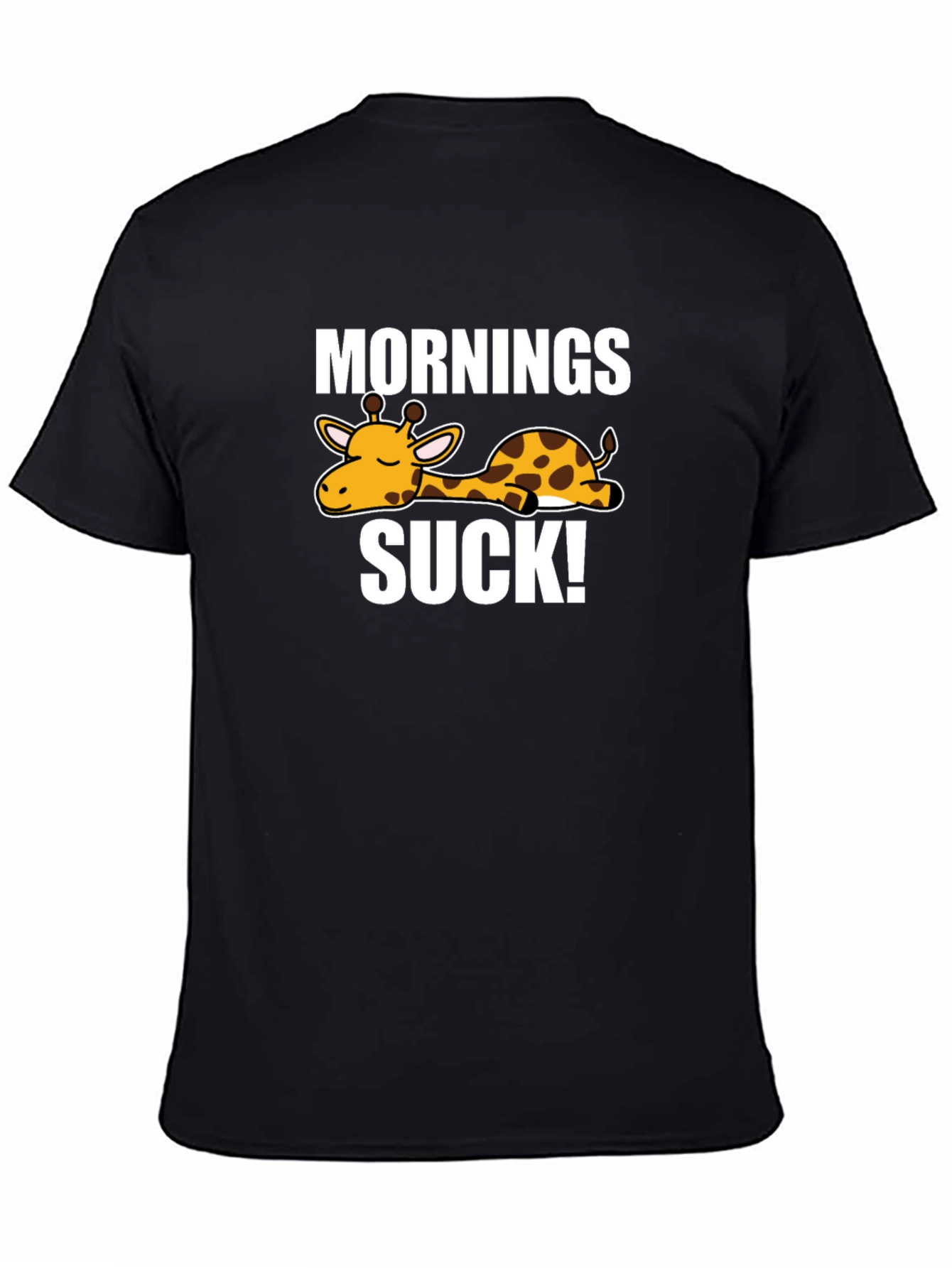 Mornings Suck Giraffe Graphic T-Shirt
