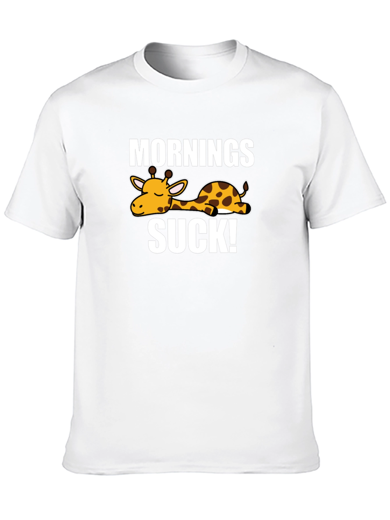 Mornings Suck Giraffe Graphic T-Shirt