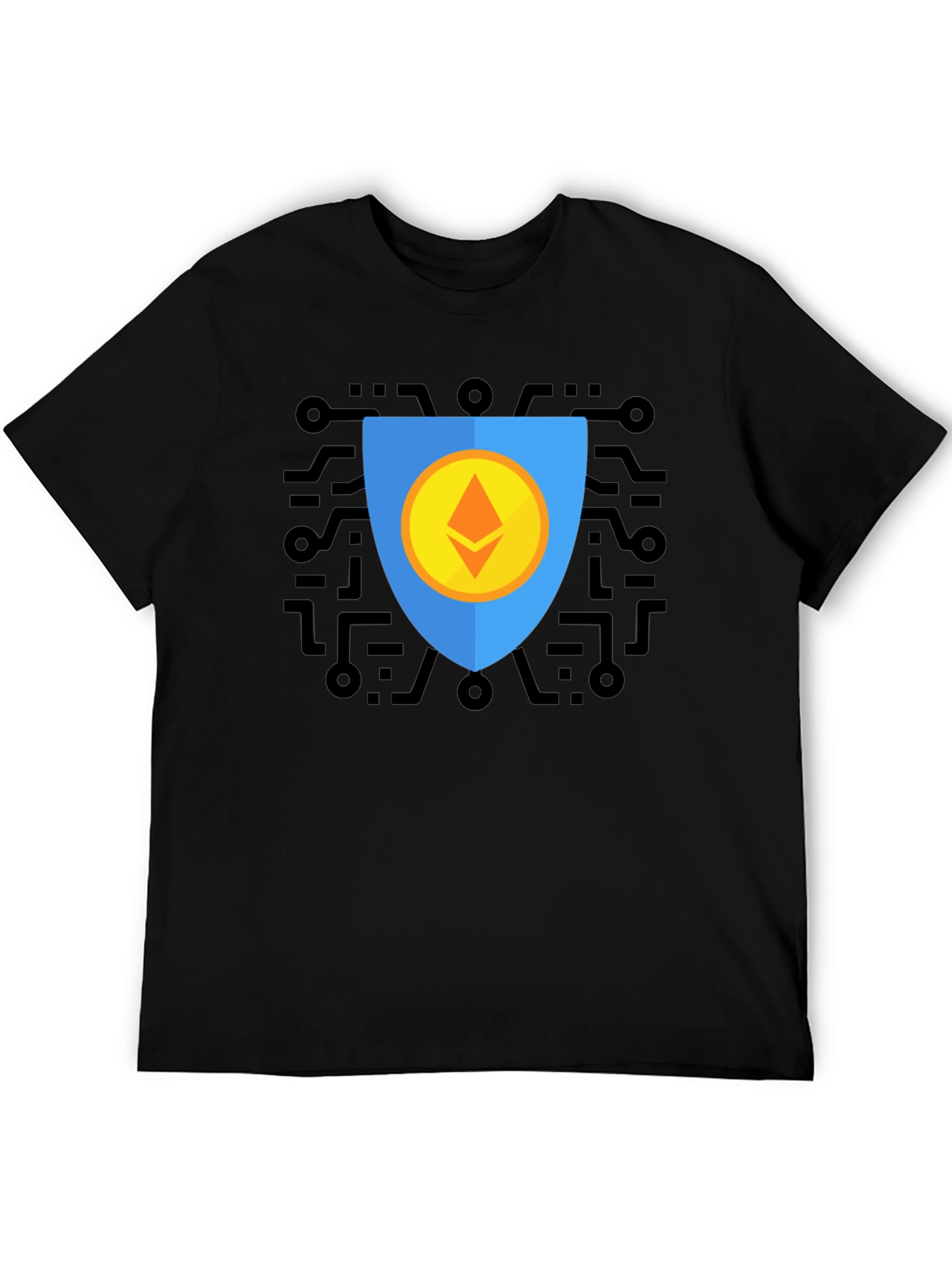 Ethereum Shield Graphic Tee - Crypto Protection