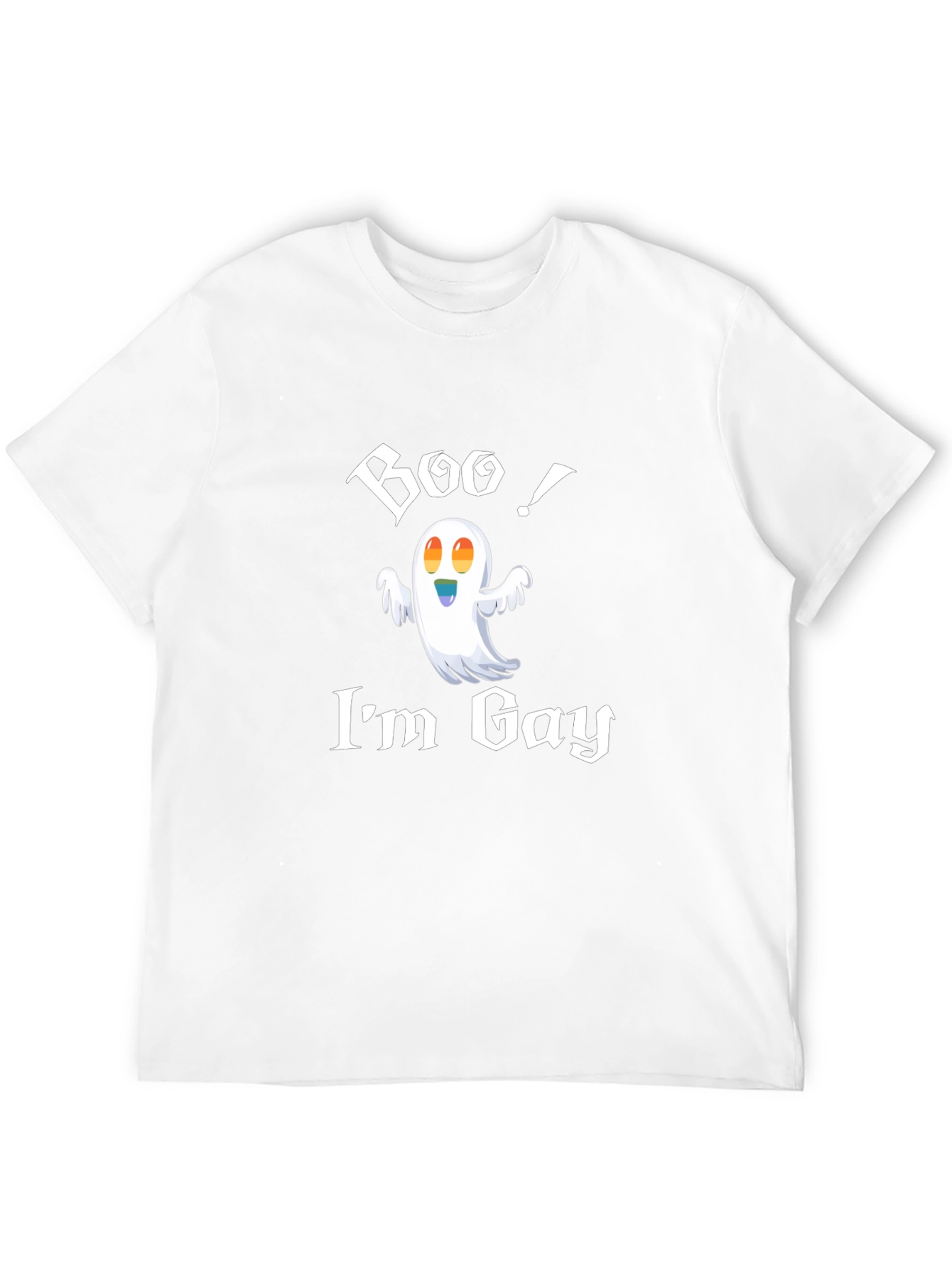 Boo! Im Gay T-Shirt - Halloween Ghost Pride Tee