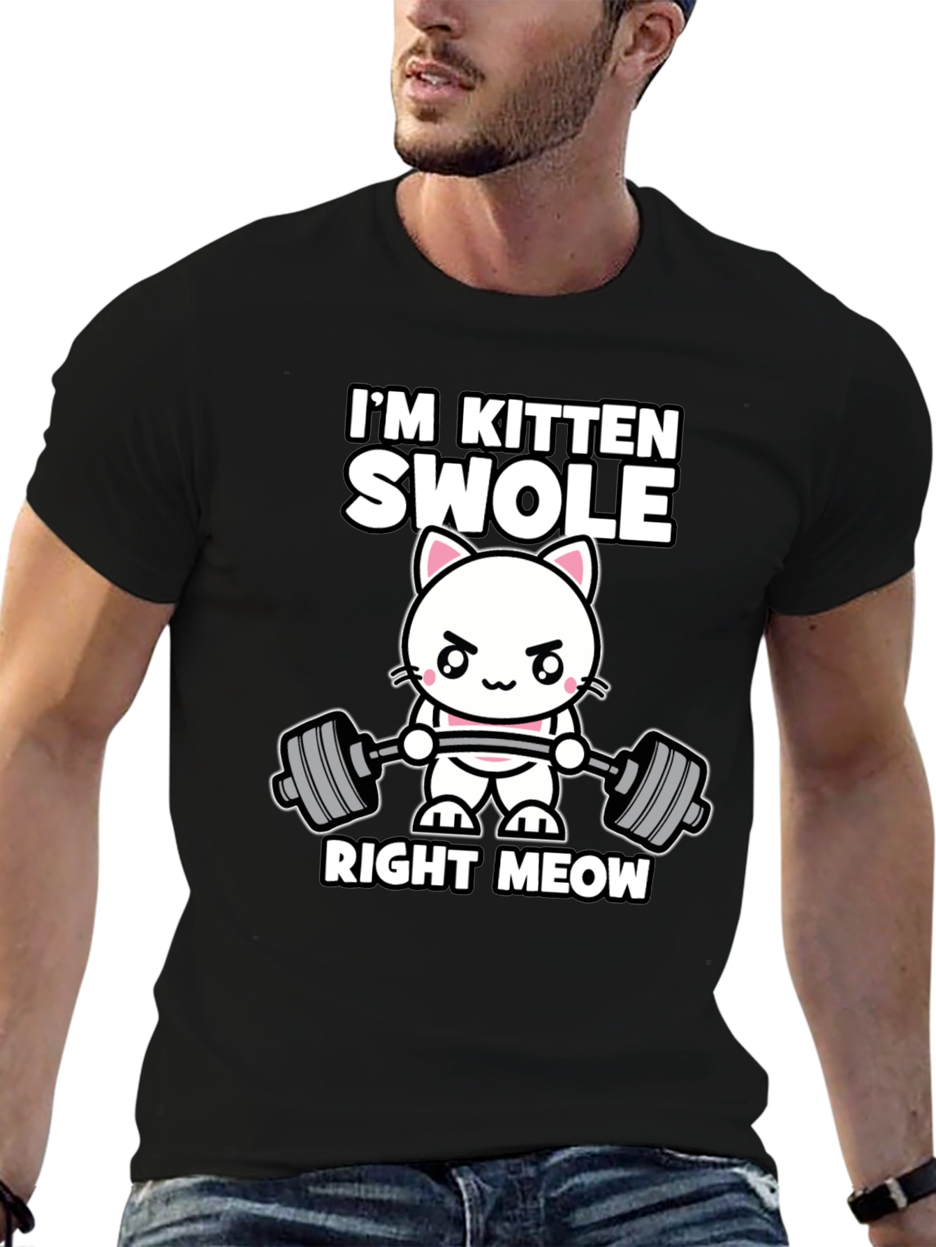Im Kitten Swolle Right Meow T-Shirt