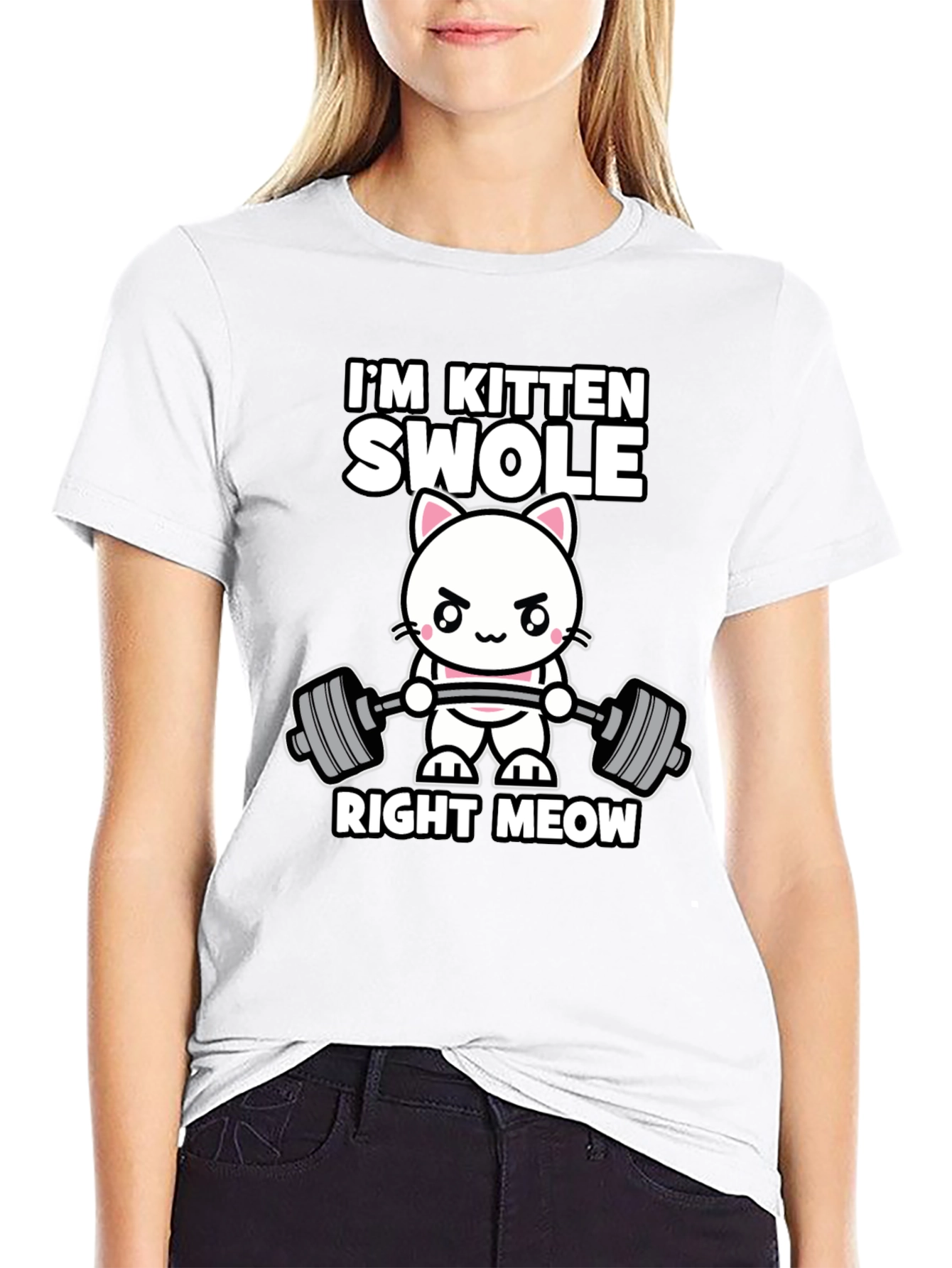 Im Kitten Swolle Right Meow T-Shirt