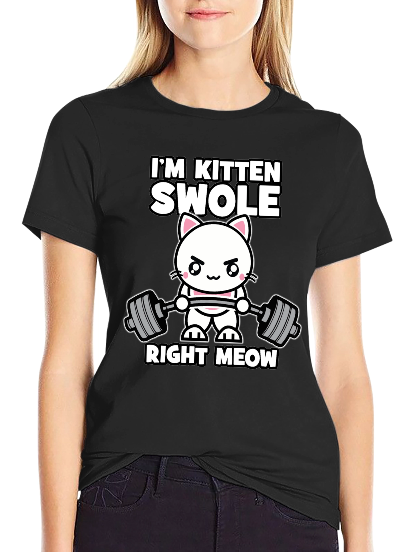 Im Kitten Swolle Right Meow T-Shirt