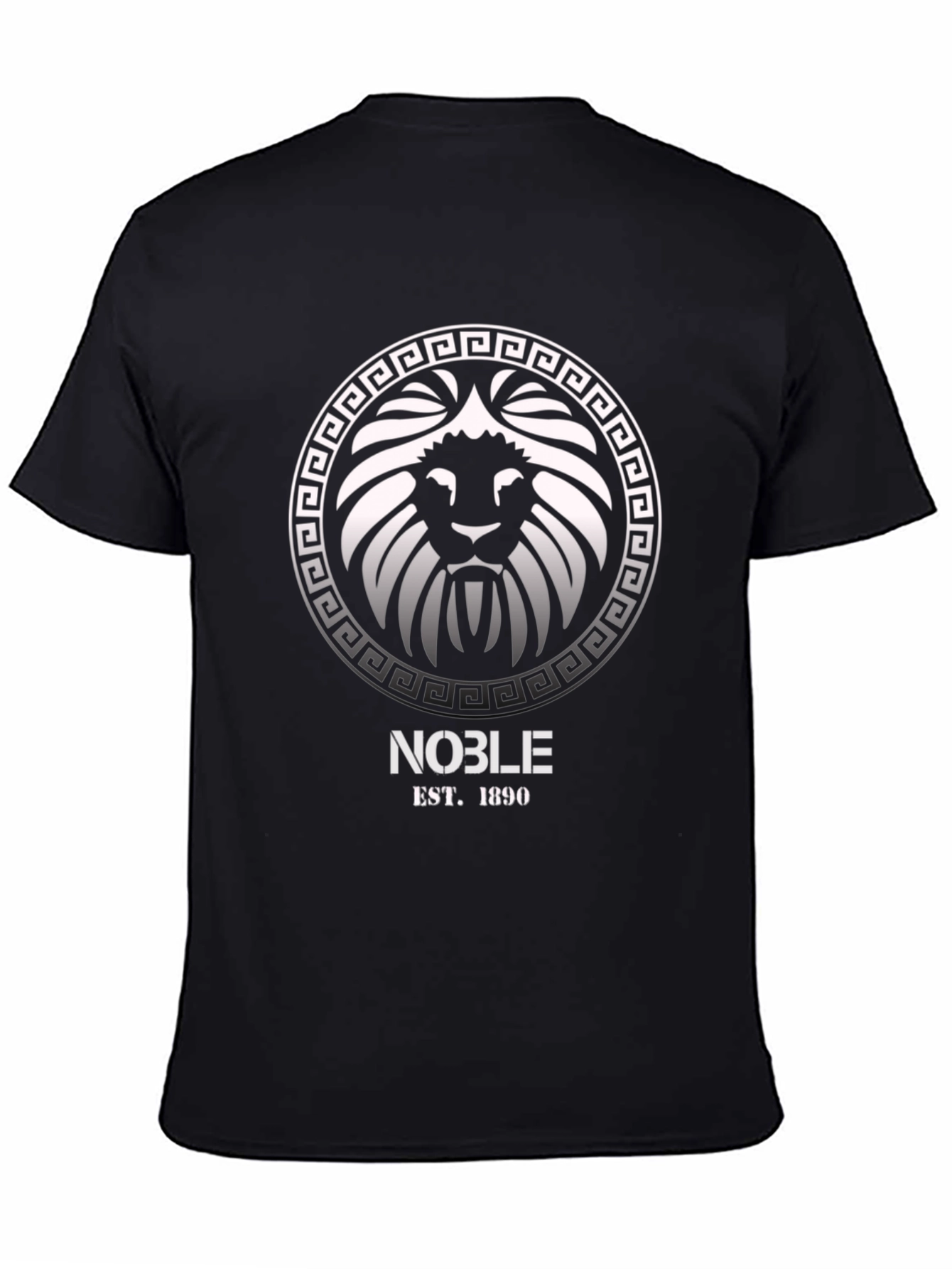 Noble Lion Crest Graphic T-Shirt - Black