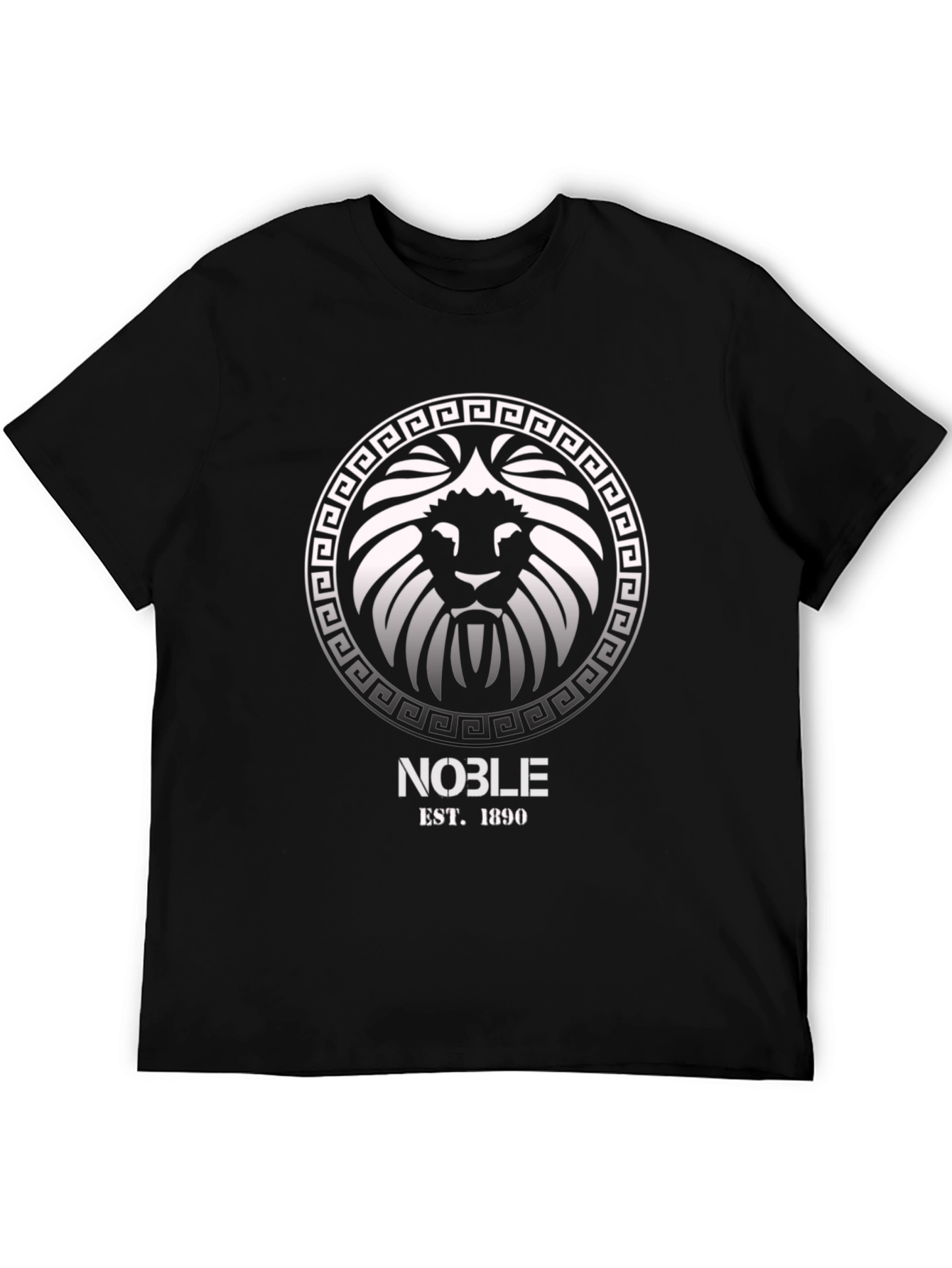 Noble Lion Crest Graphic T-Shirt - Black