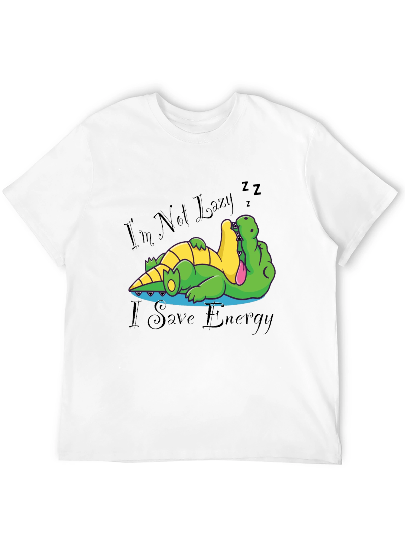 Lazy Alligator Graphic Tee - Save Energy!
