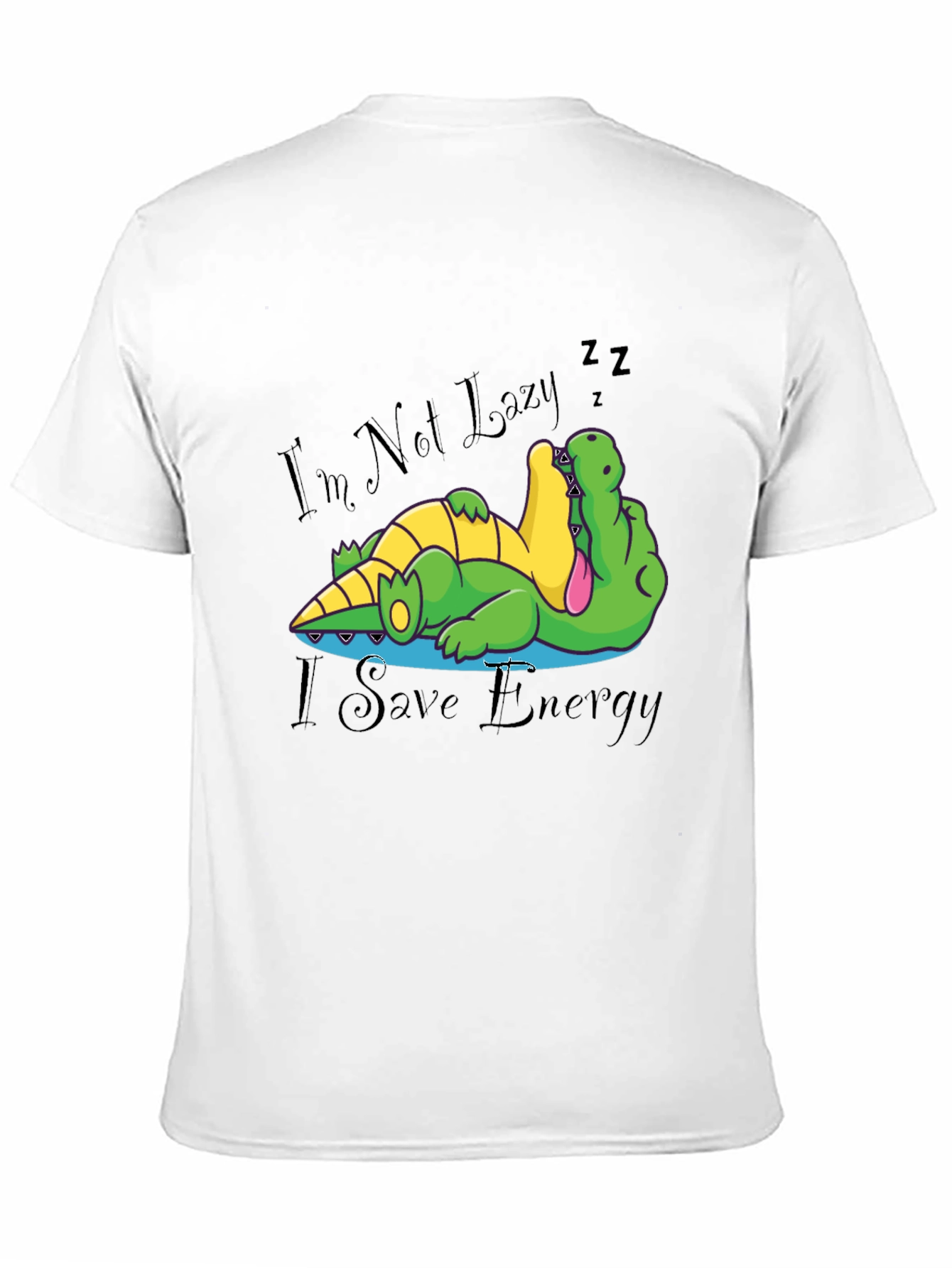 Lazy Alligator Graphic Tee - Save Energy!