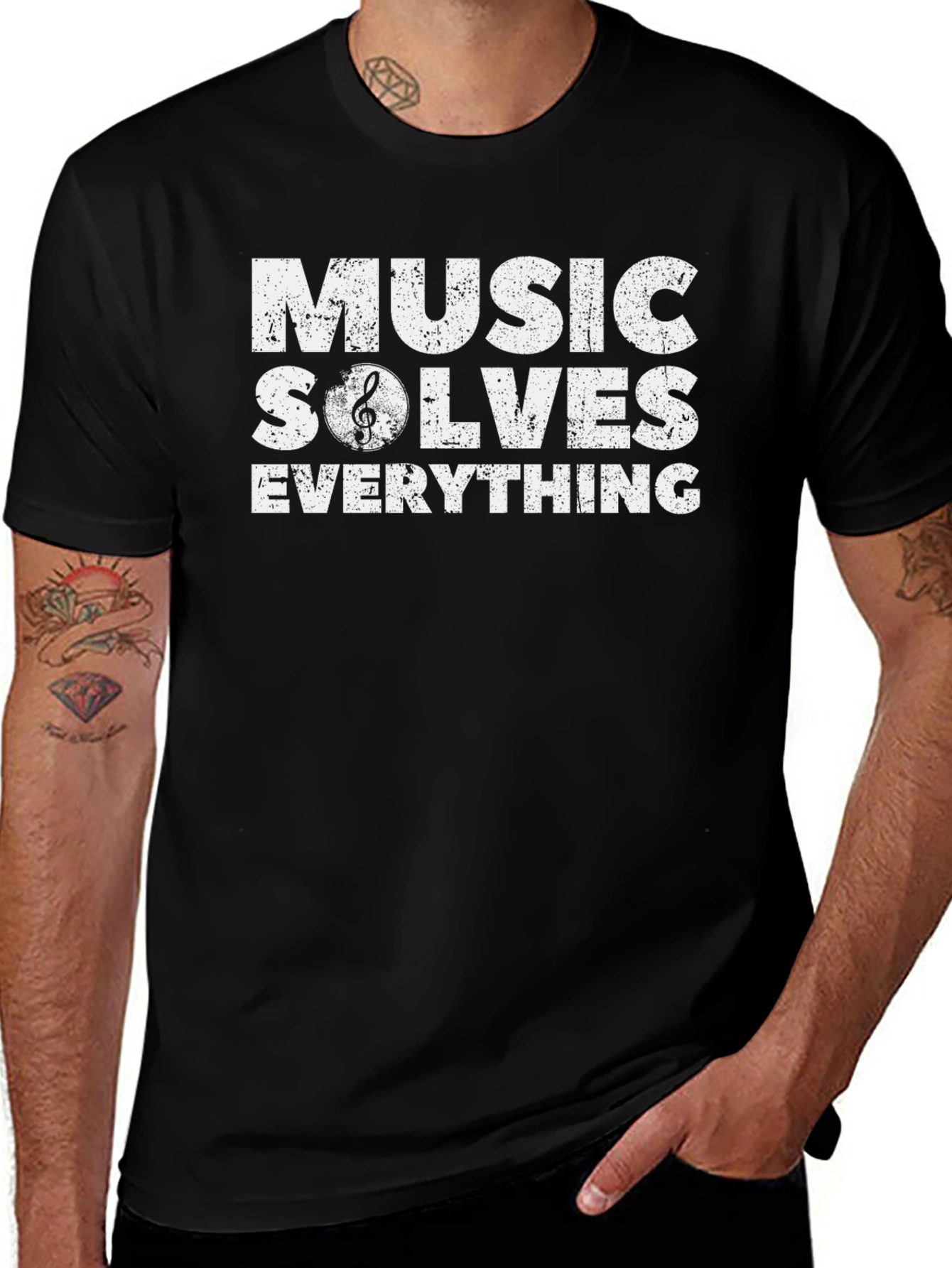 Music Solves Everything Graphic T-Shirt