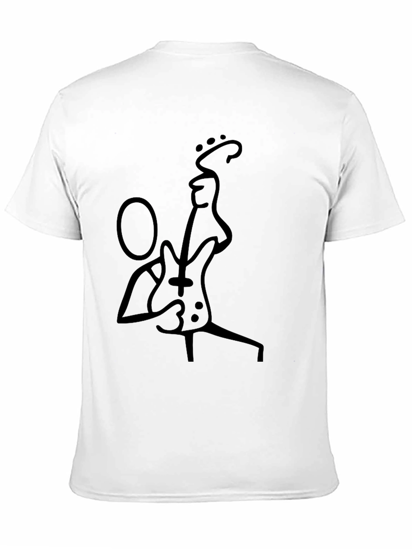 Stick Figure Guitarist Black T-Shirt