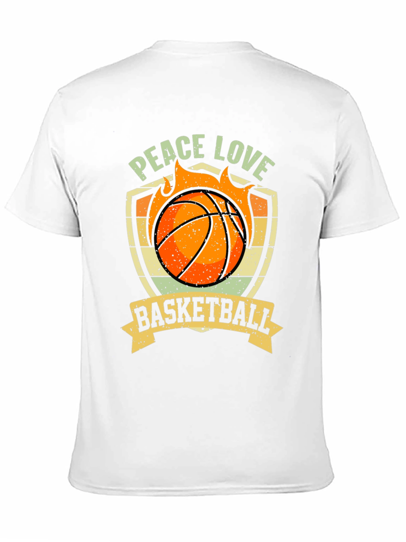 Peace Love Basketball Graphic T-Shirt