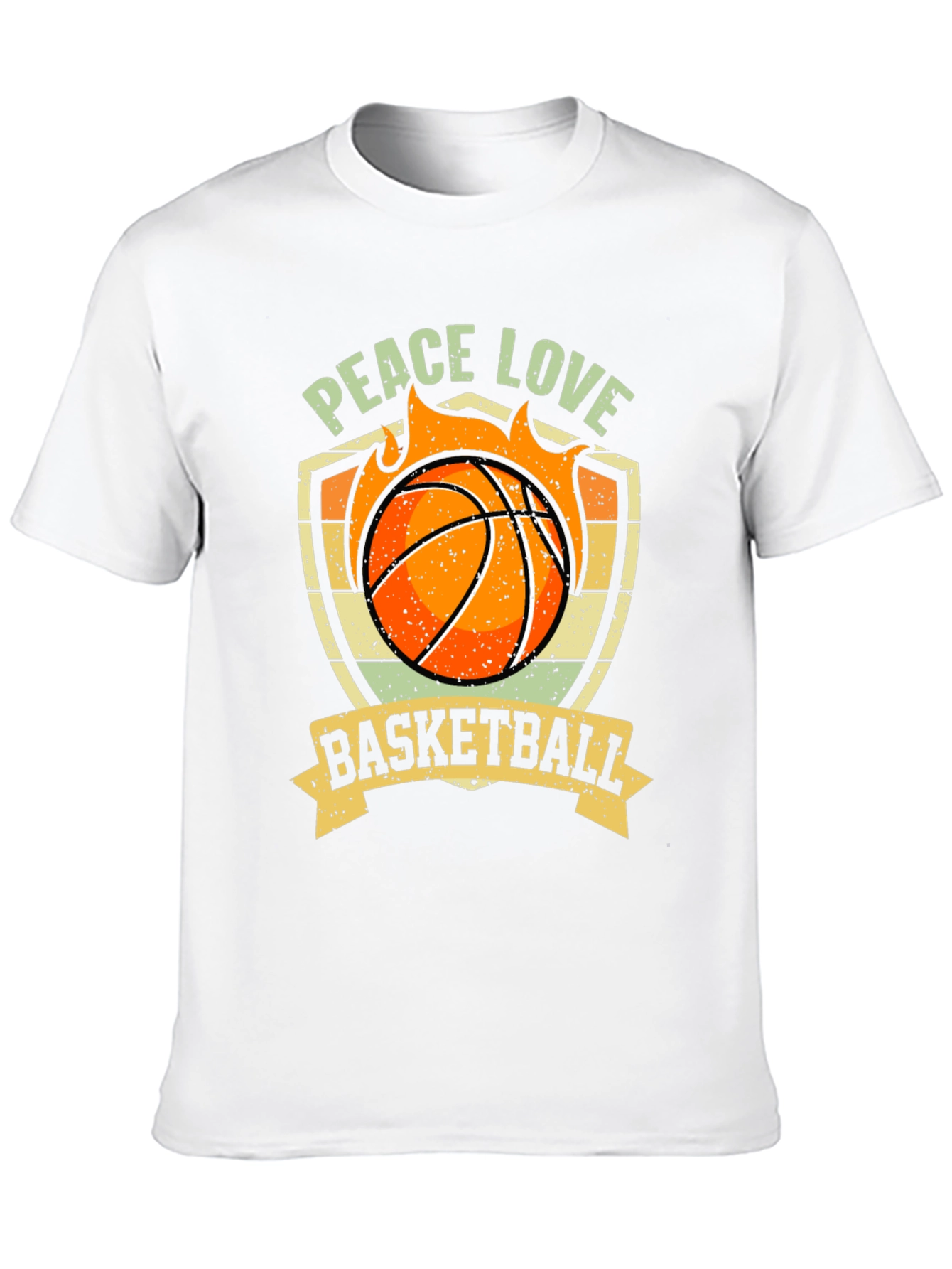 Peace Love Basketball Graphic T-Shirt