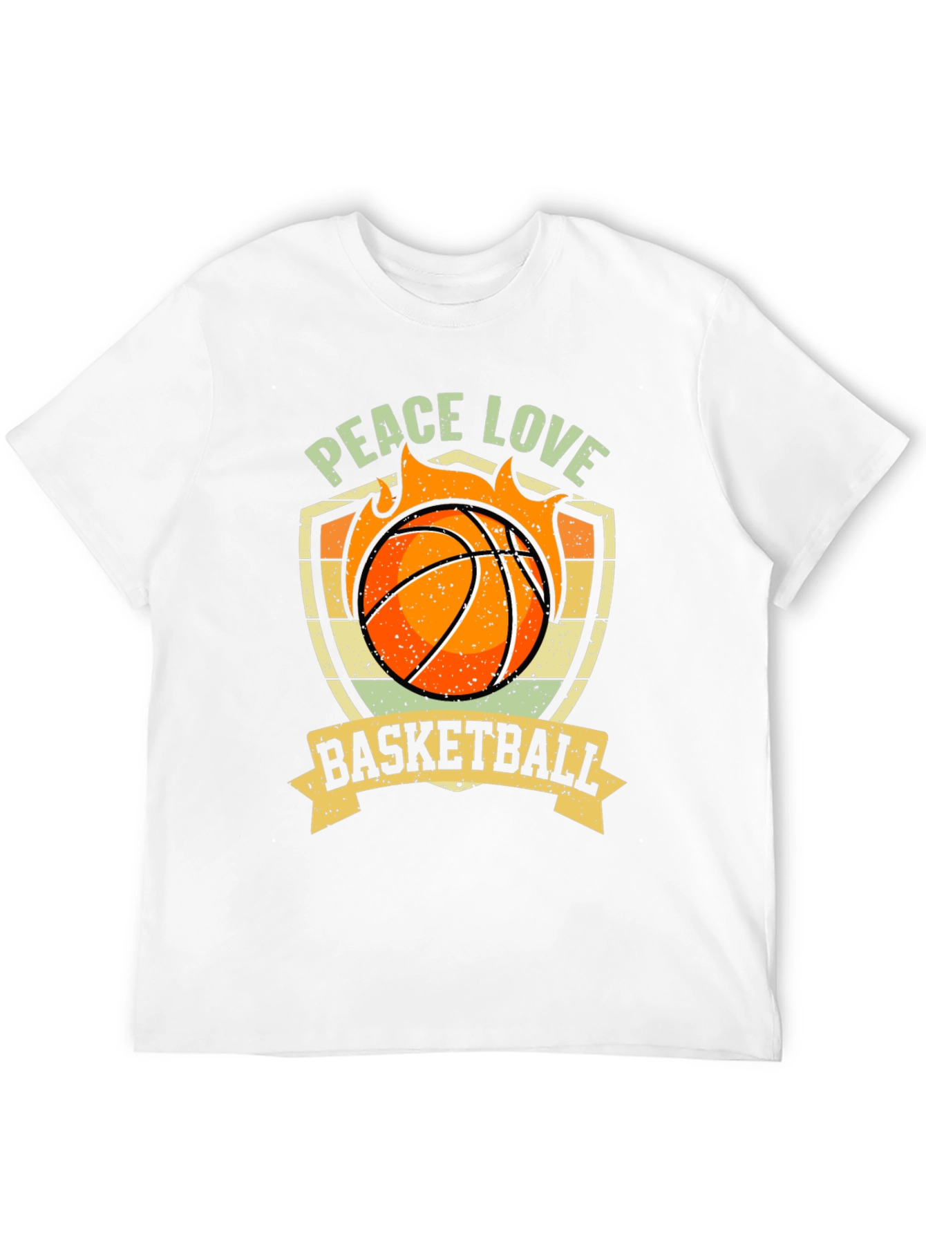 Peace Love Basketball Graphic T-Shirt