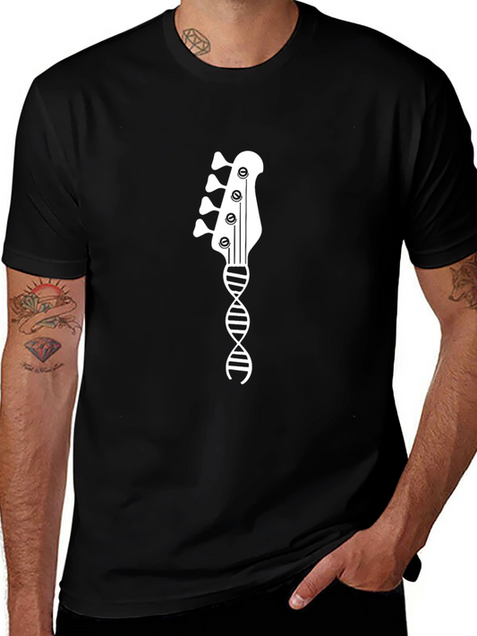 Bass Guitar DNA Graphic T-Shirt - Music Lover Tee