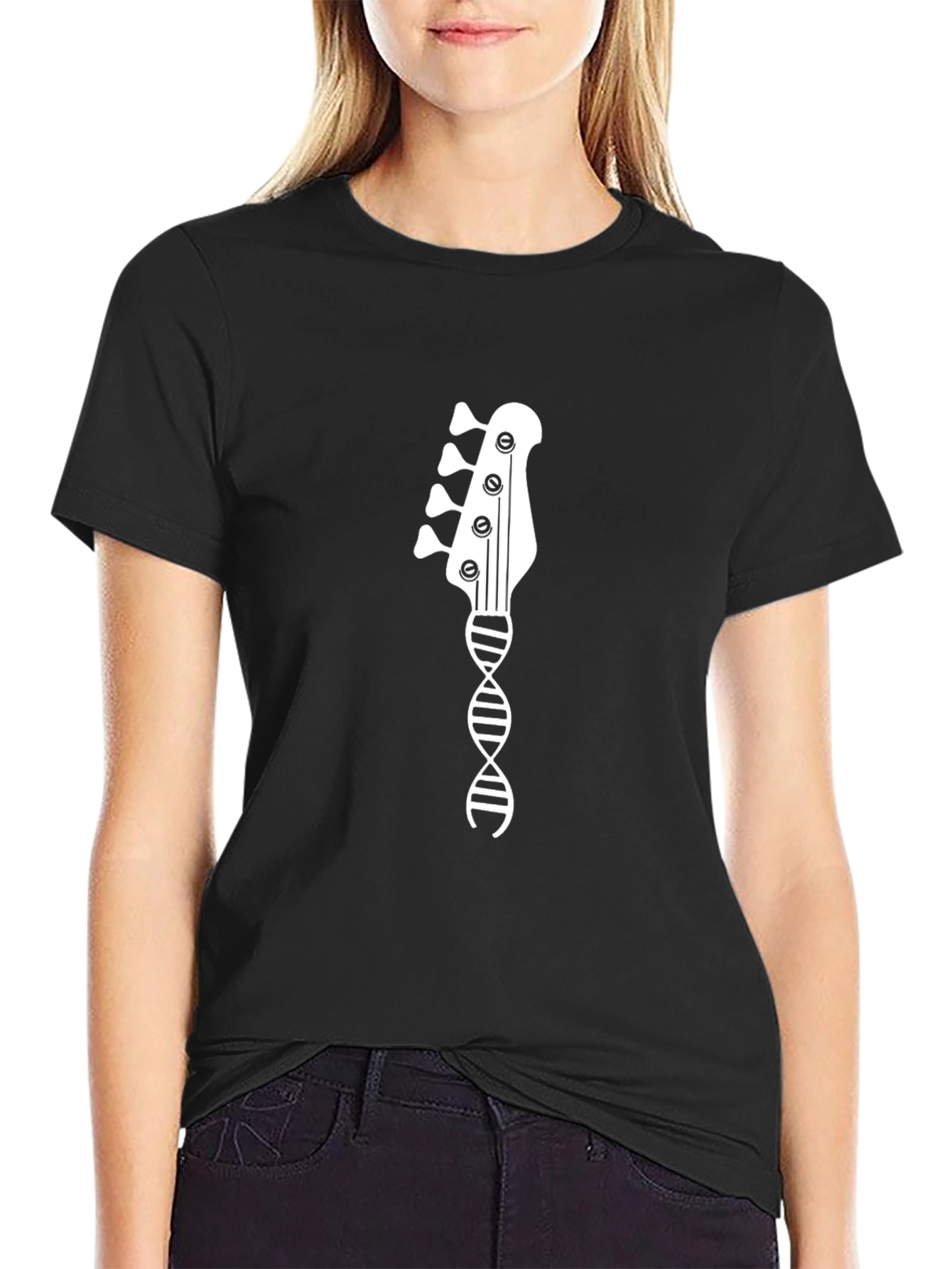 Bass Guitar DNA Graphic T-Shirt - Music Lover Tee