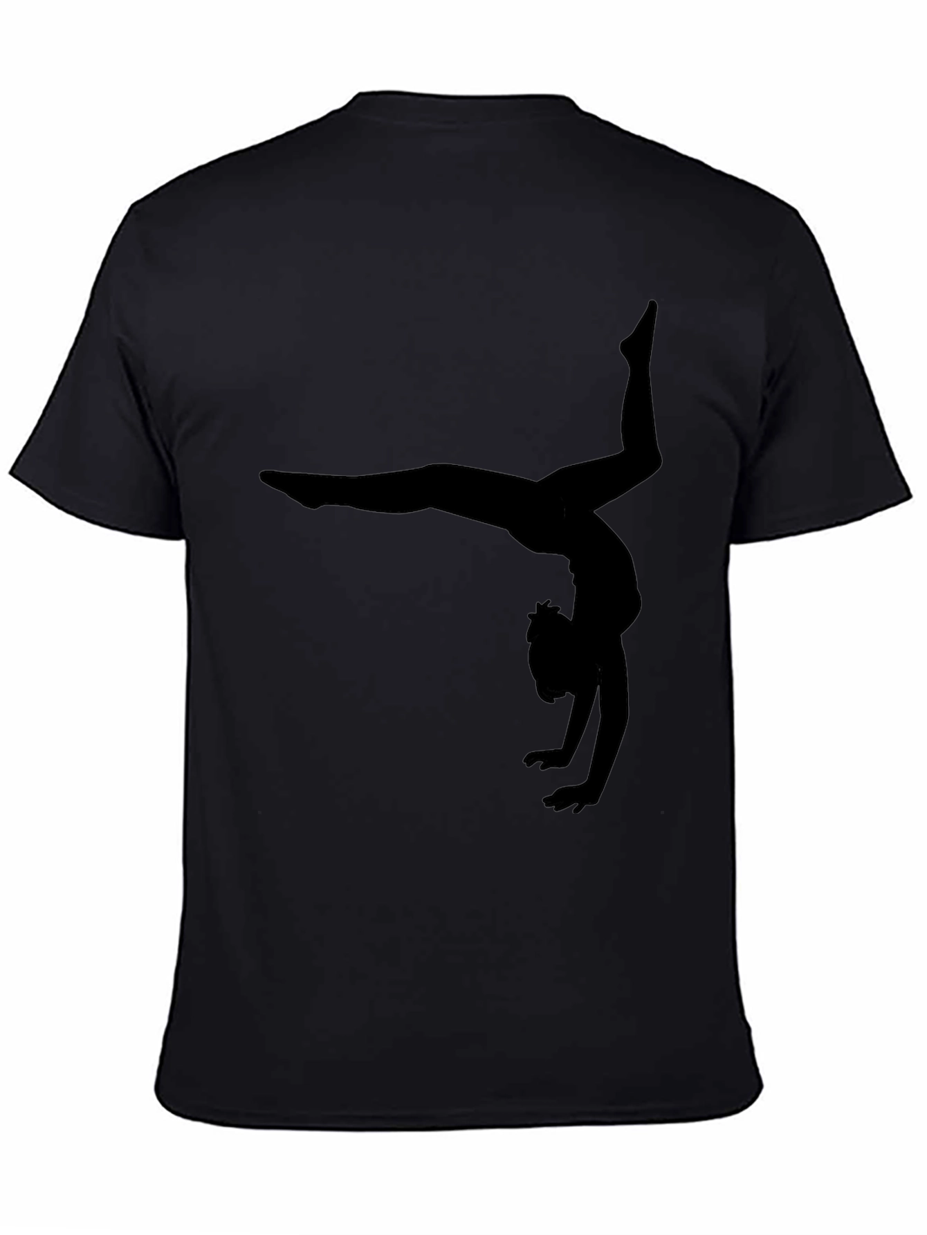 Gymnast Silhouette Black T-Shirt