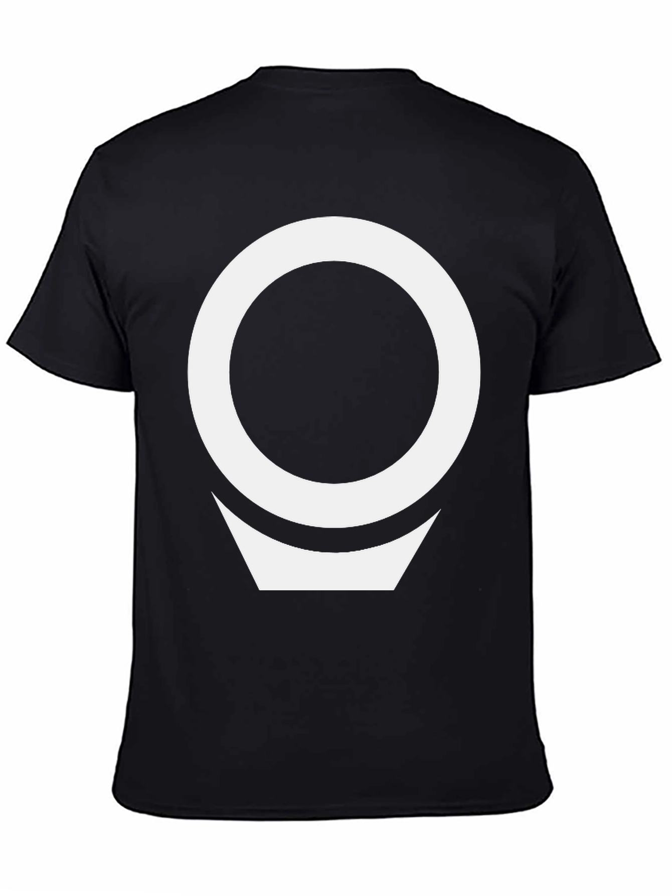 Geometric White Logo Black T-Shirt