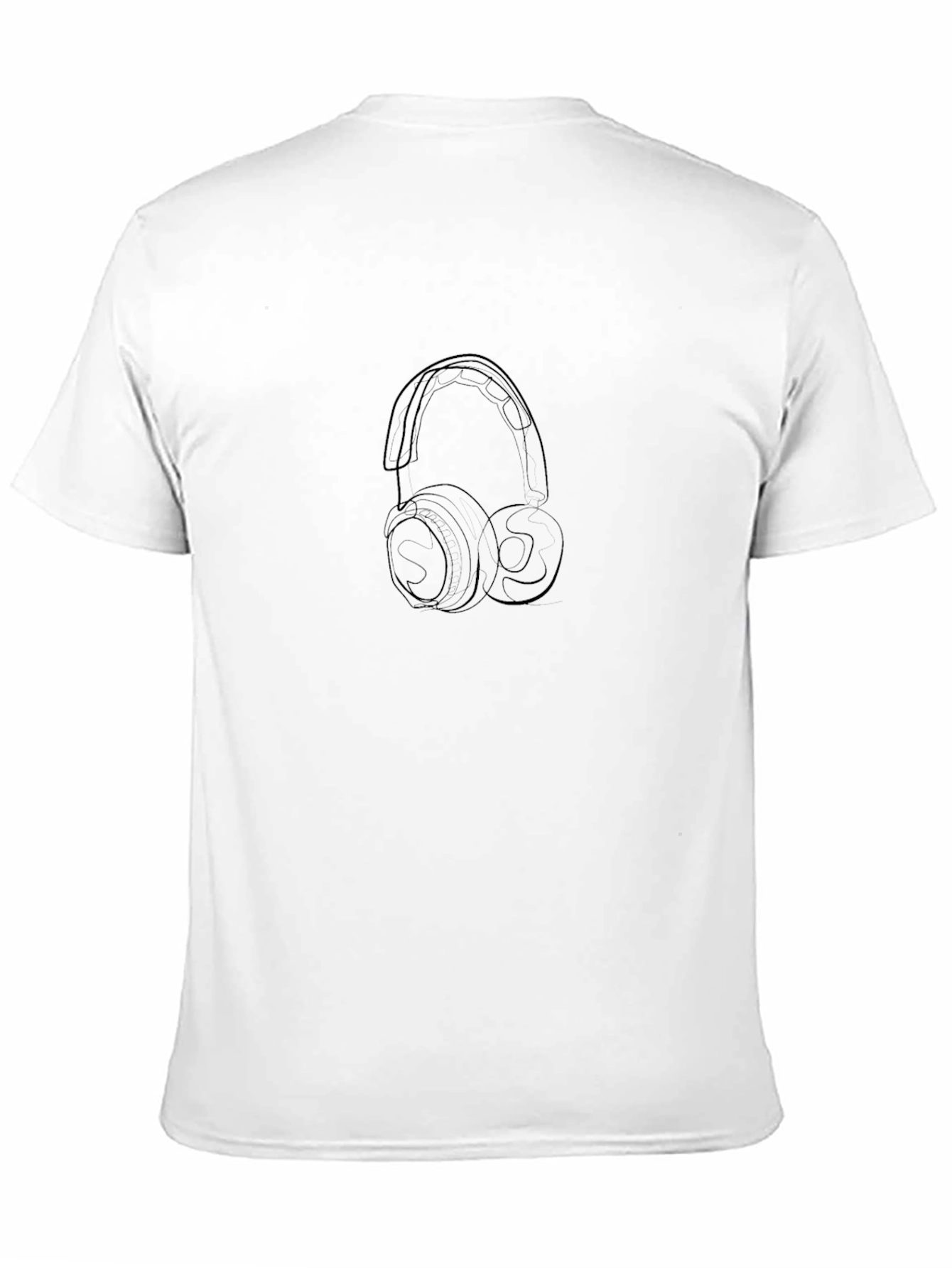 Modern Headphones Graphic T-Shirt - Cool Black Tee