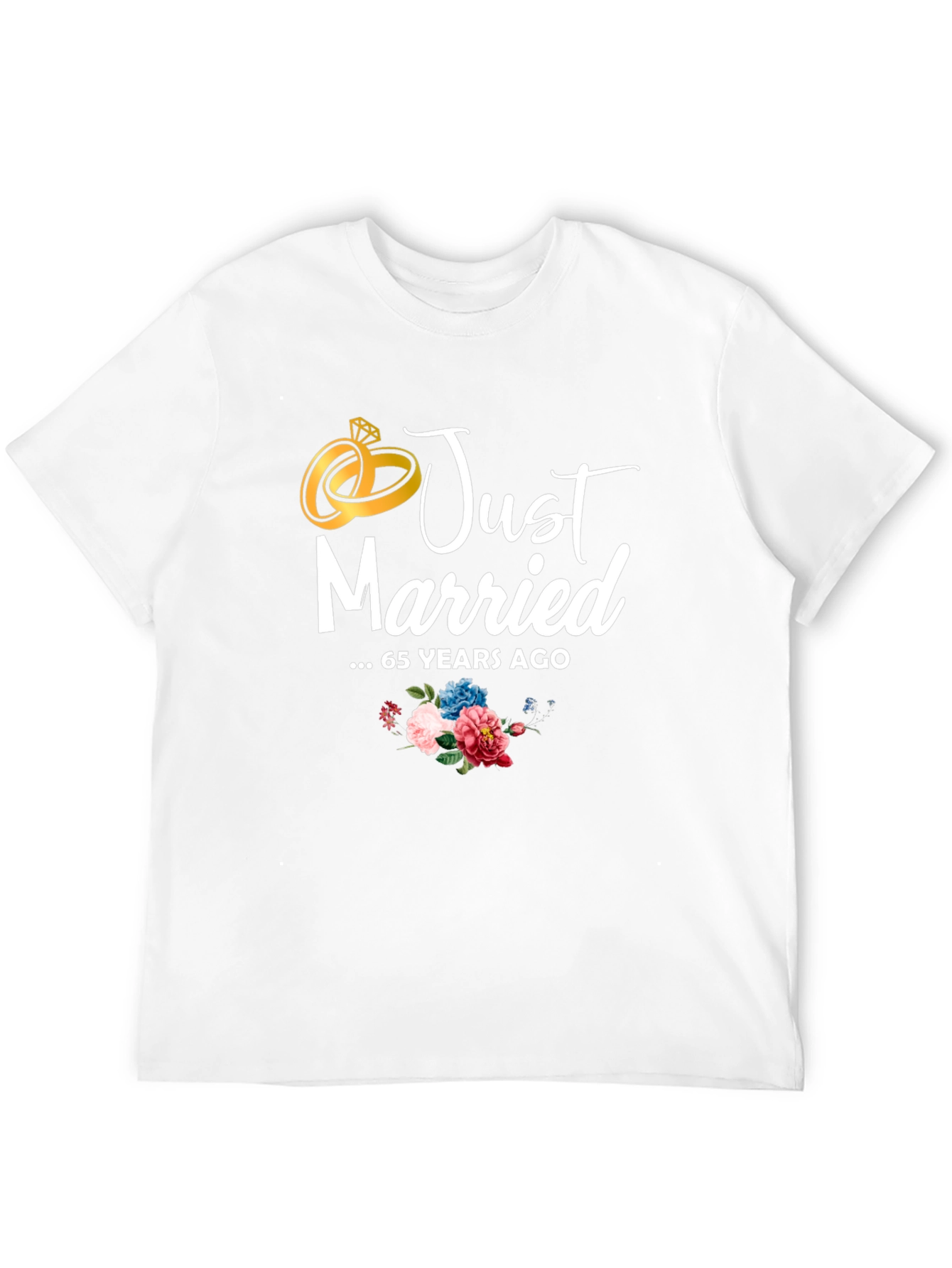 Just Married 65 Years Ago Anniversary T-Shirt