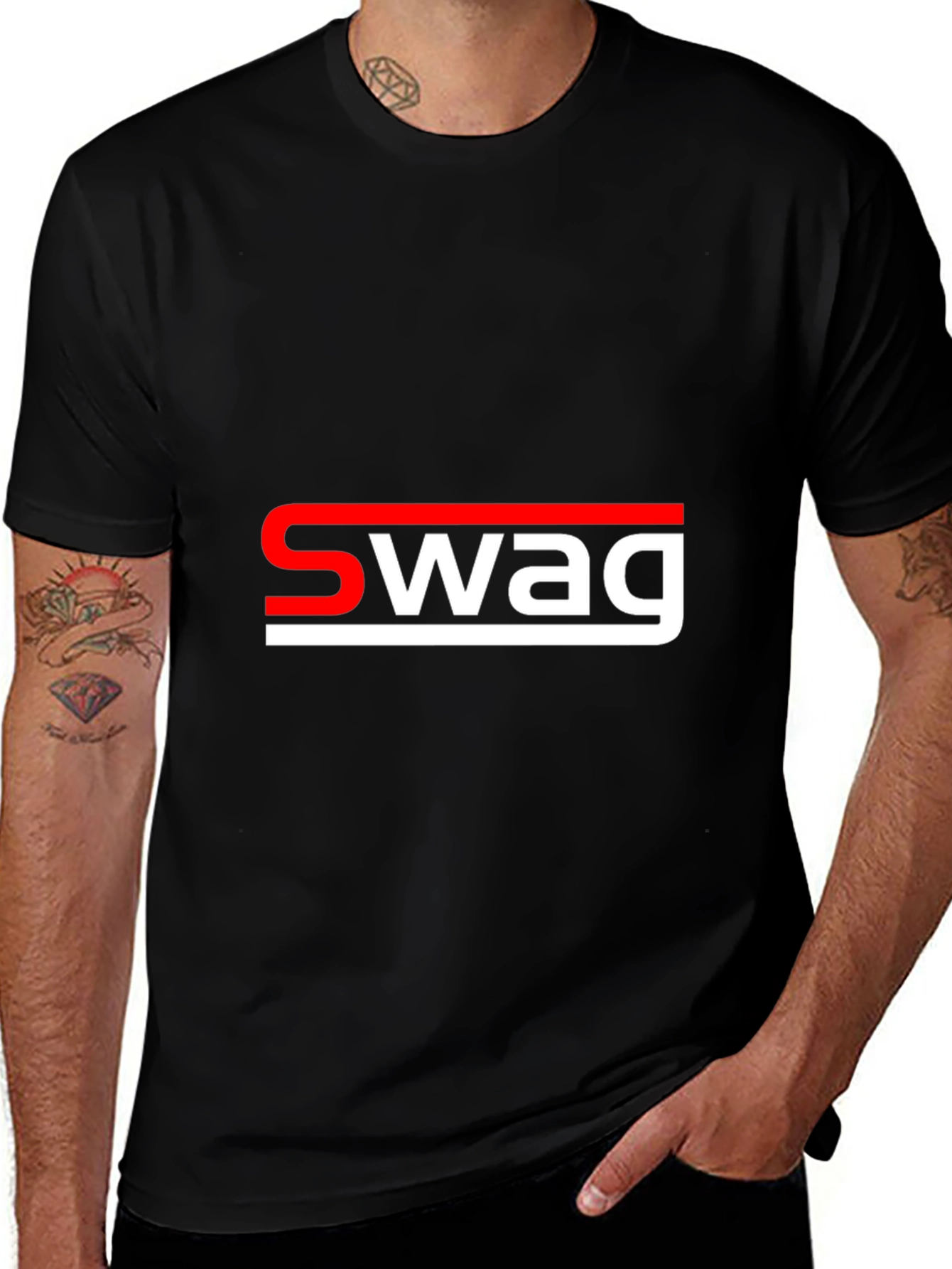 Swag Graphic T-Shirt - Cool Style Black Tee