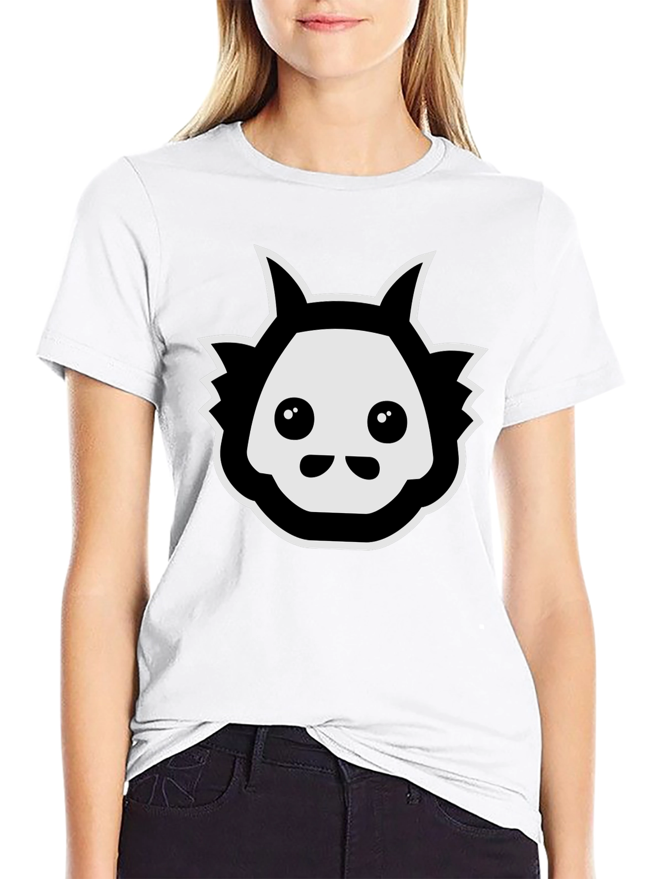 Cool Graphic Tee - Black Cartoon Creature T-Shirt