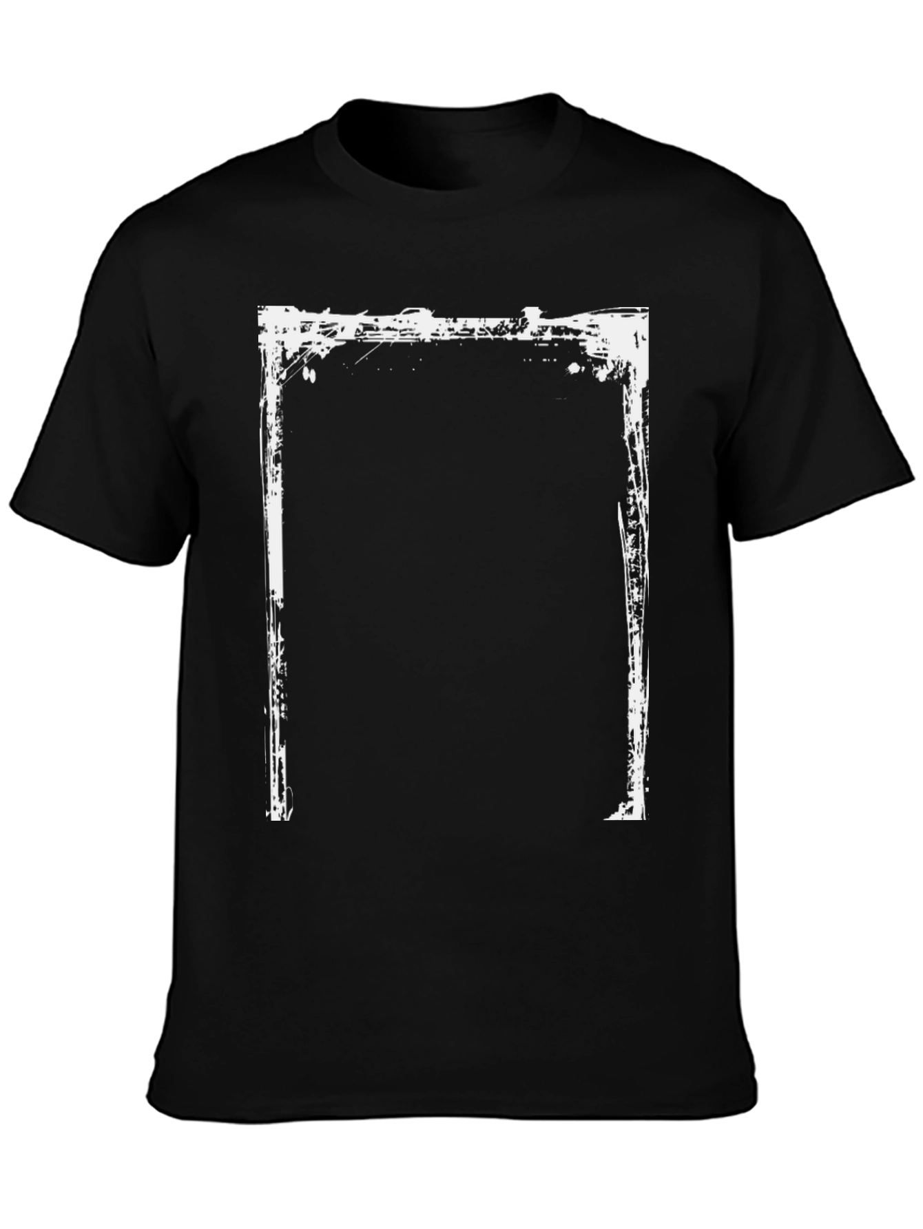 Grunge Frame Graphic Tee - Black Casual Shirt