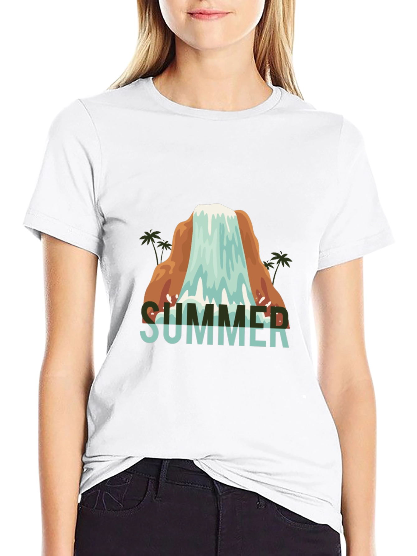 Summer Waterfall Graphic Tee