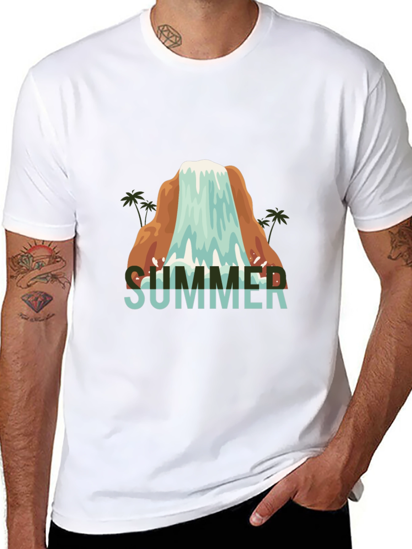Summer Waterfall Graphic Tee