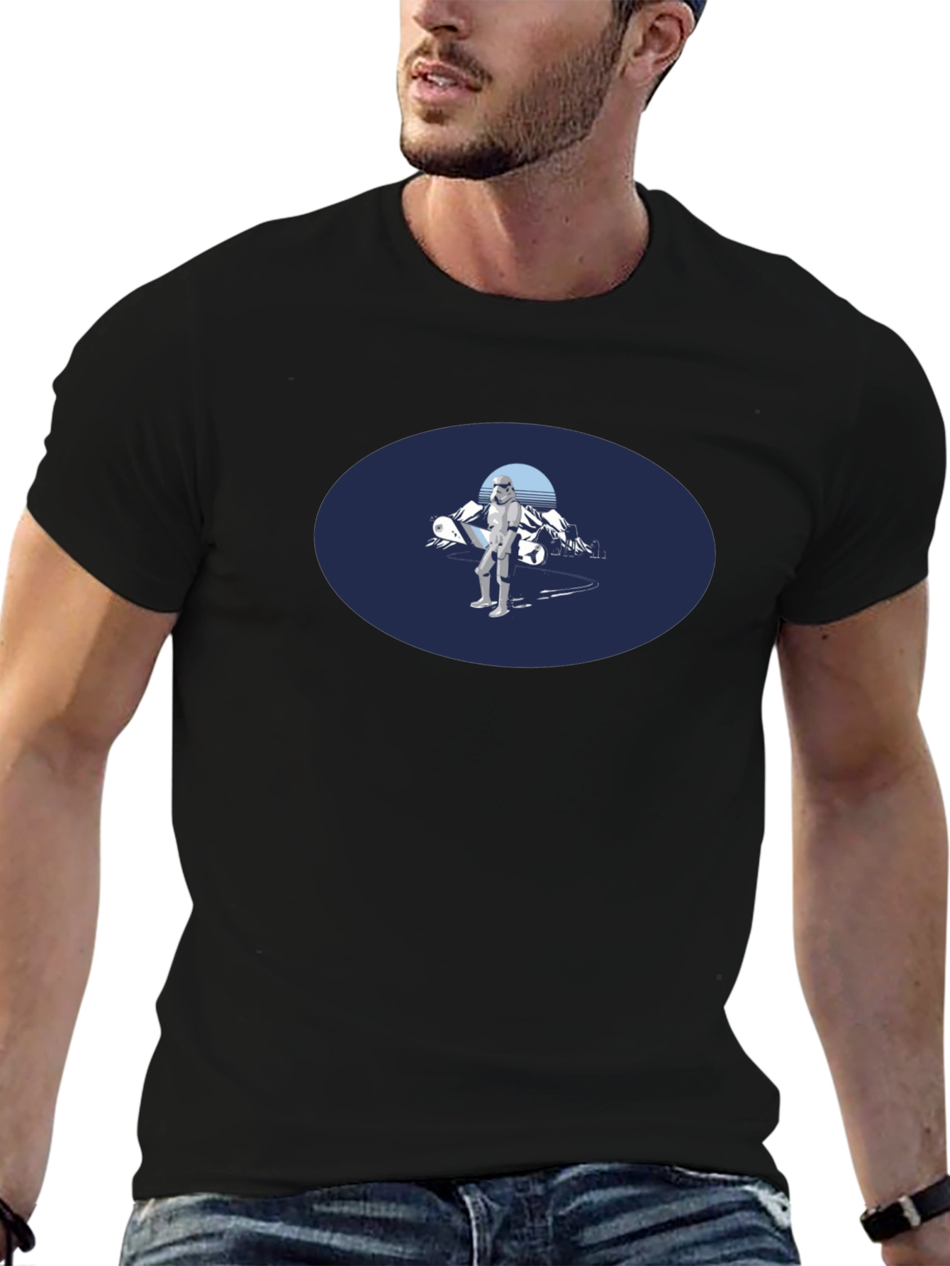 Stormtrooper Snowboarding Black Tee