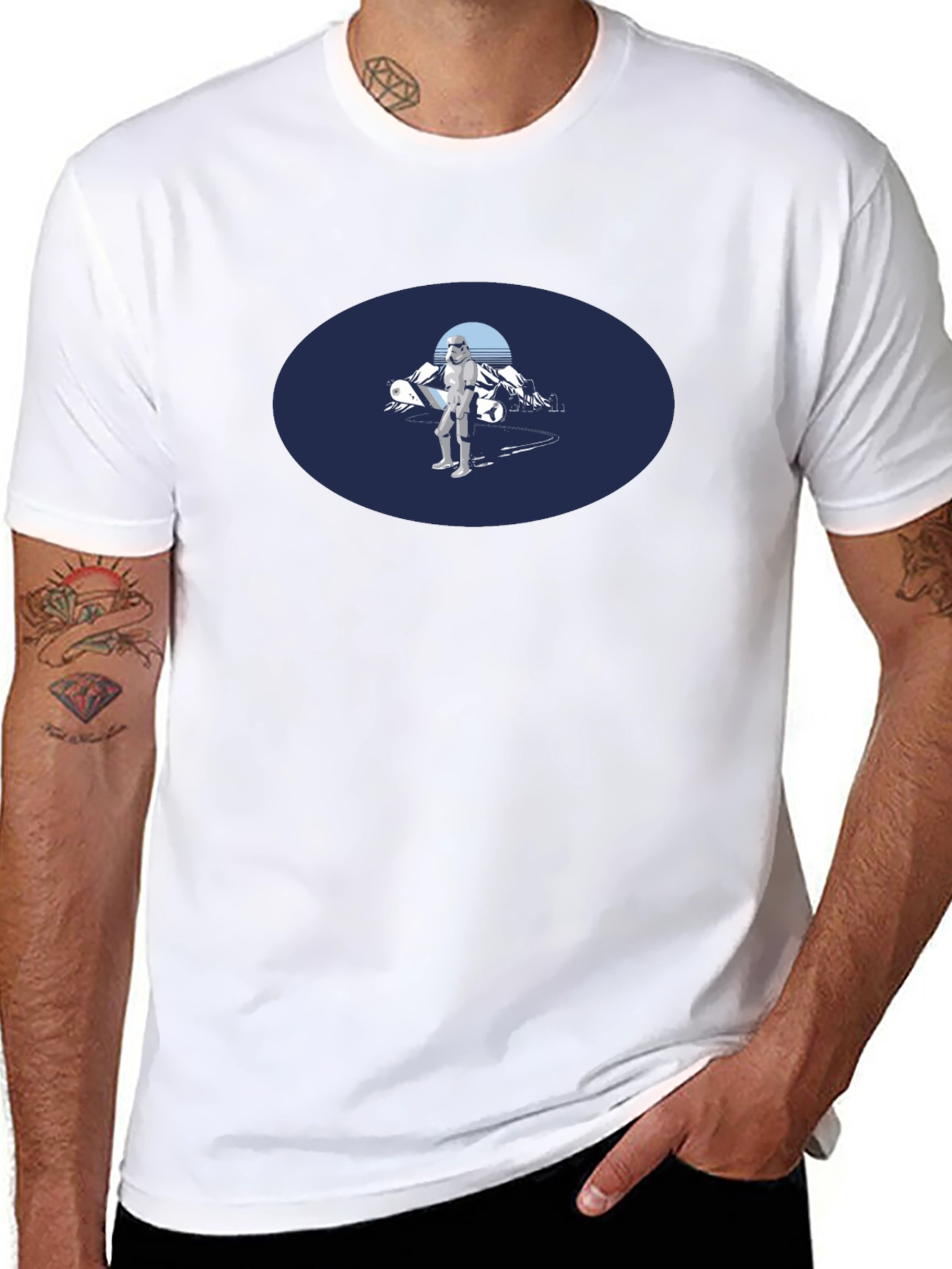 Stormtrooper Snowboarding Black Tee