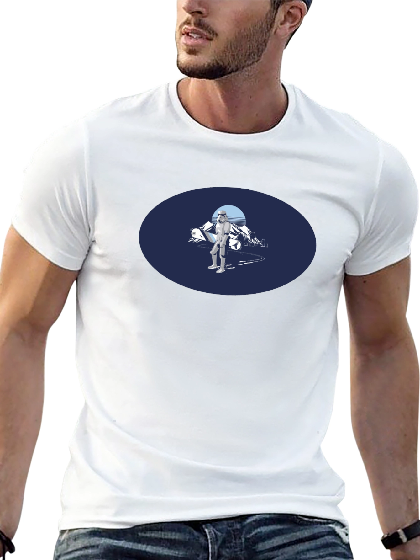 Stormtrooper Snowboarding Black Tee
