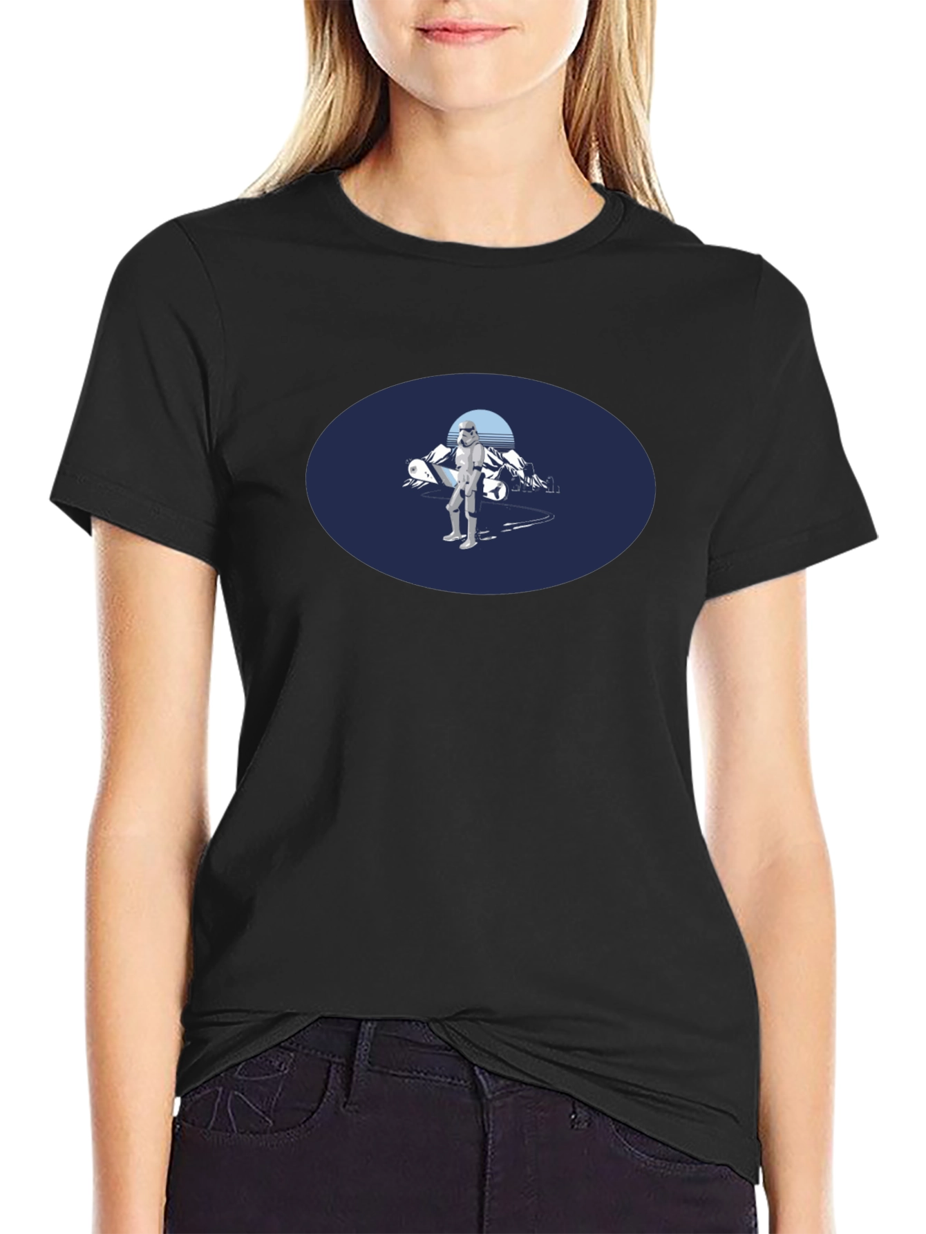 Stormtrooper Snowboarding Black Tee