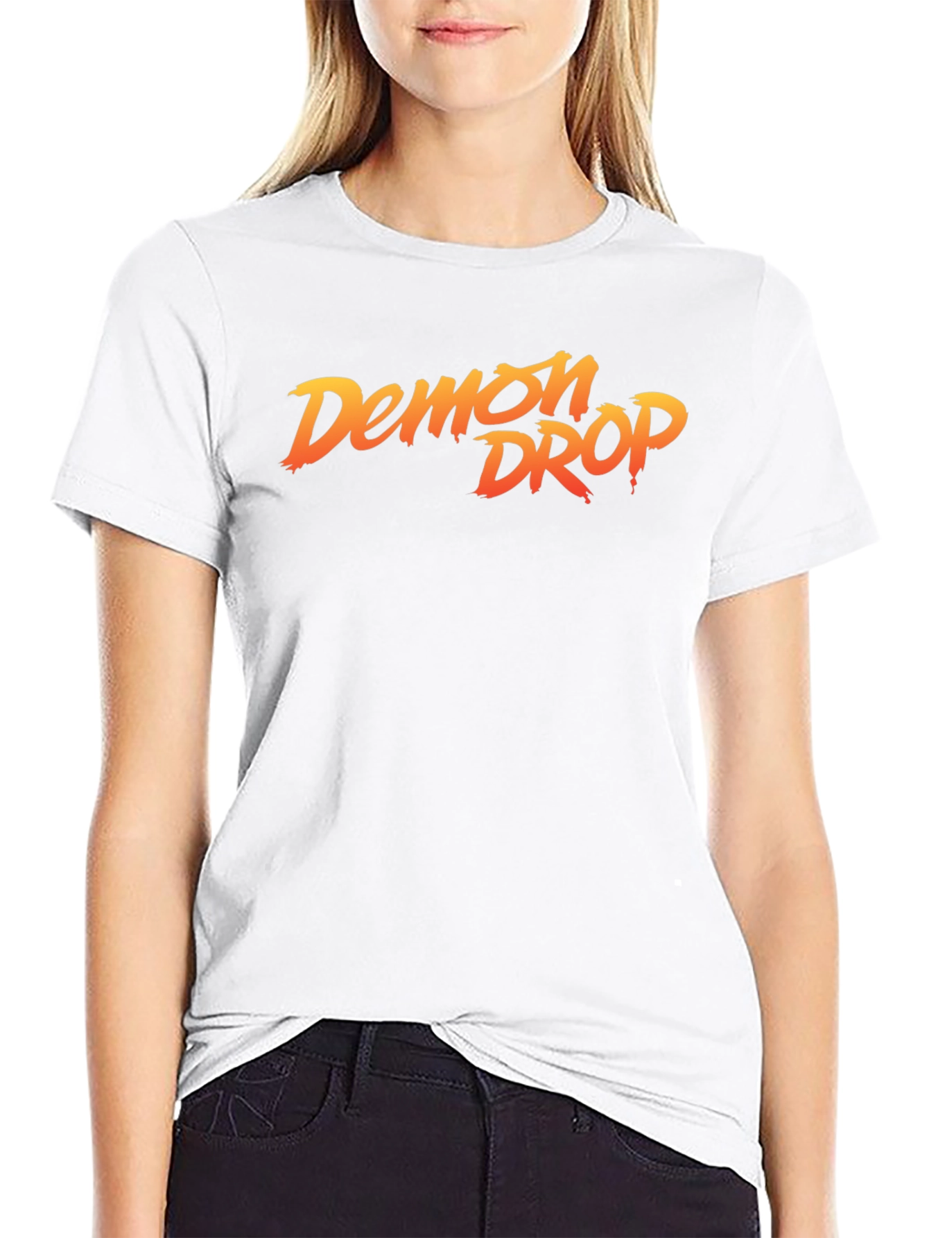 Demon Drop Graphic Tee - Stylish Black Cotton T-Shirt