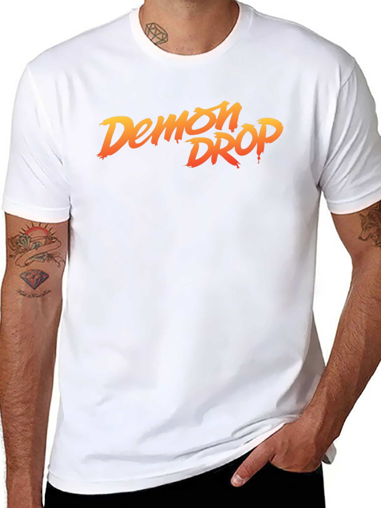Demon Drop Graphic Tee - Stylish Black Cotton T-Shirt