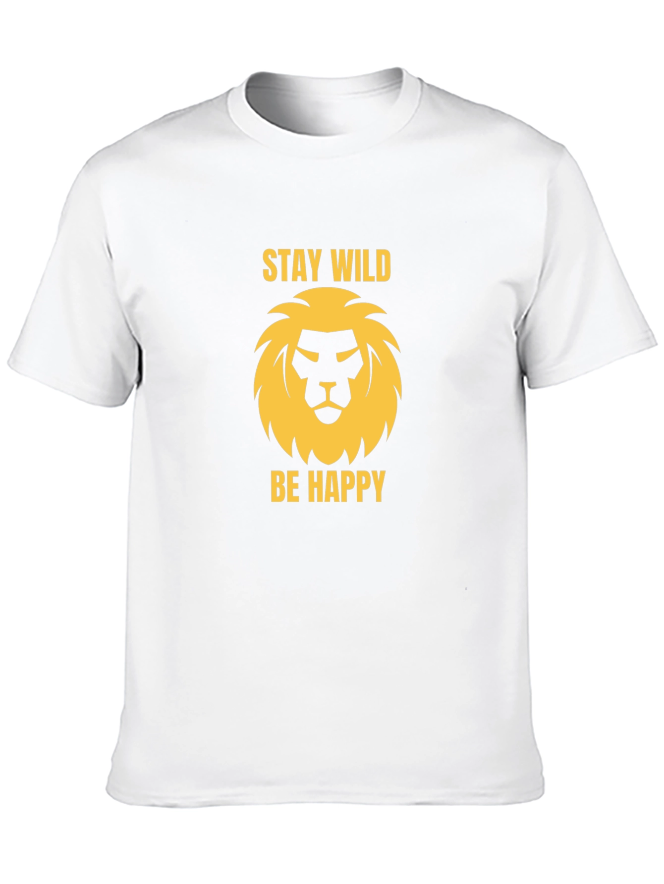 Stay Wild Lion Graphic Tee - Black