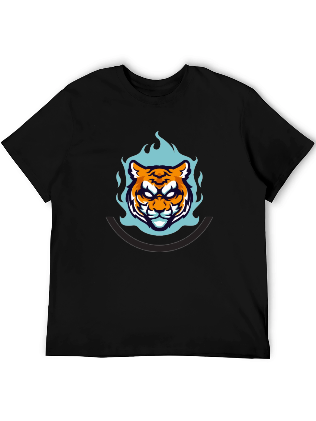 Bold Tiger Graphic Tee - Mens Black T-Shirt