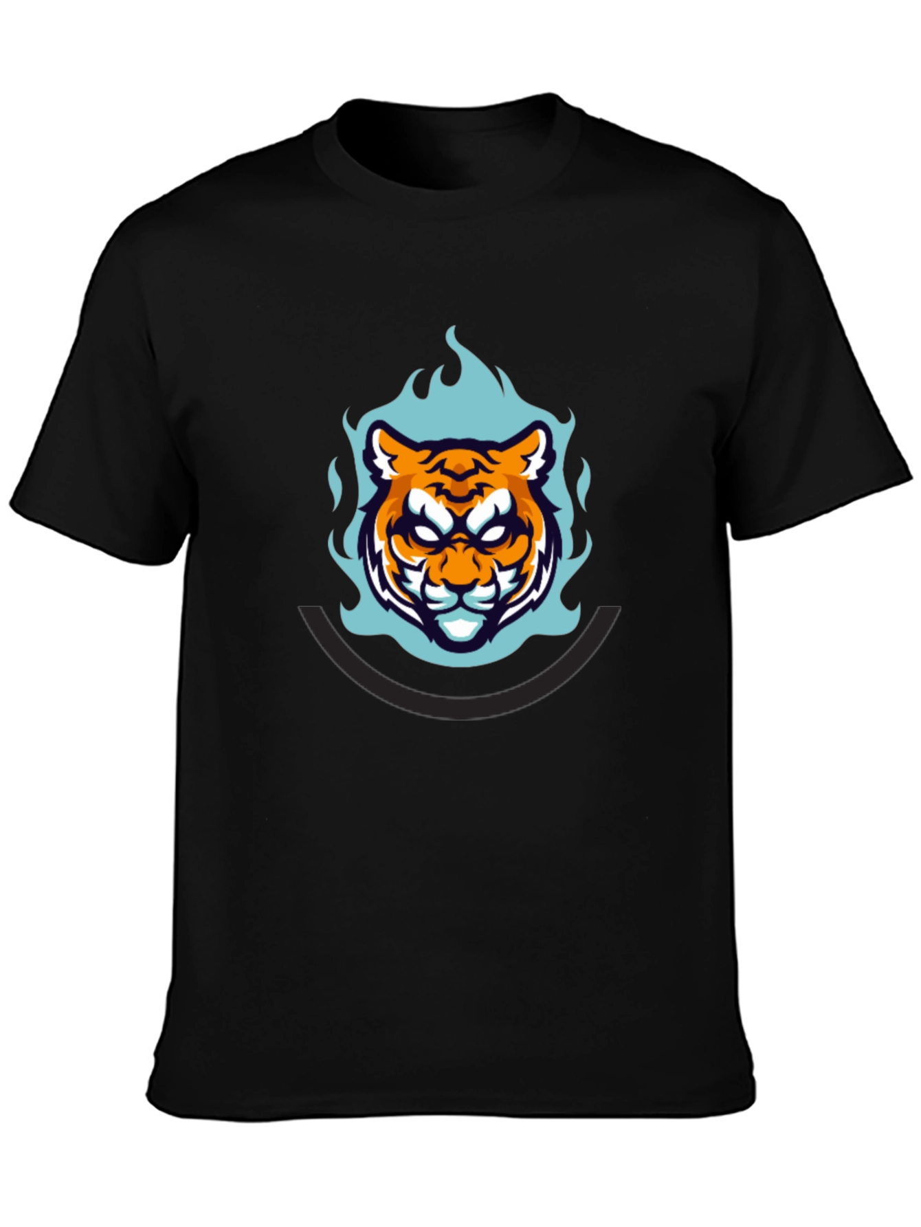 Bold Tiger Graphic Tee - Mens Black T-Shirt