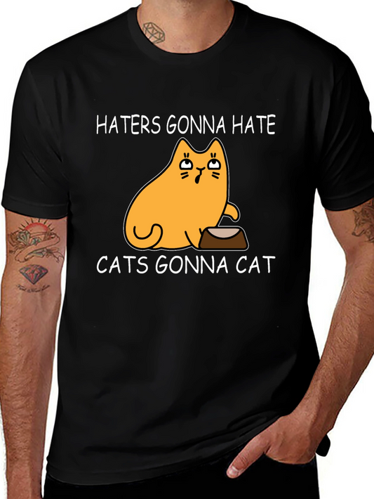 Haters Gonna Hate Cats Gonna Cat Black T-Shirt