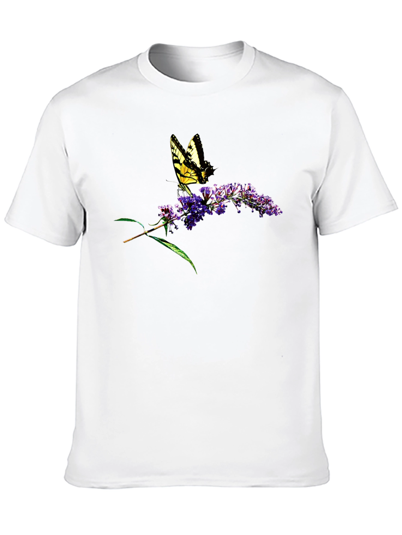 Butterfly on Flowers Graphic T-Shirt