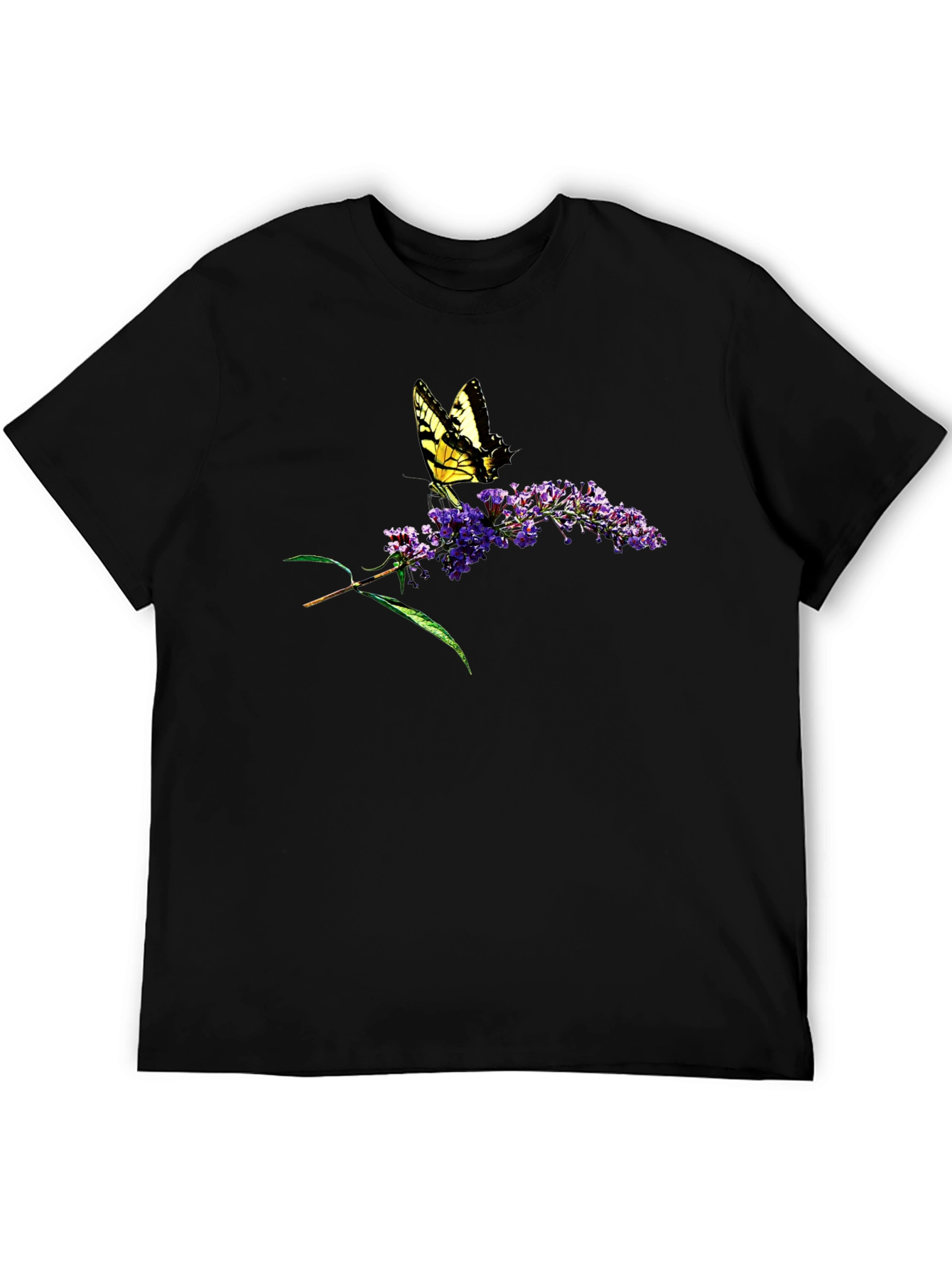 Butterfly on Flowers Graphic T-Shirt