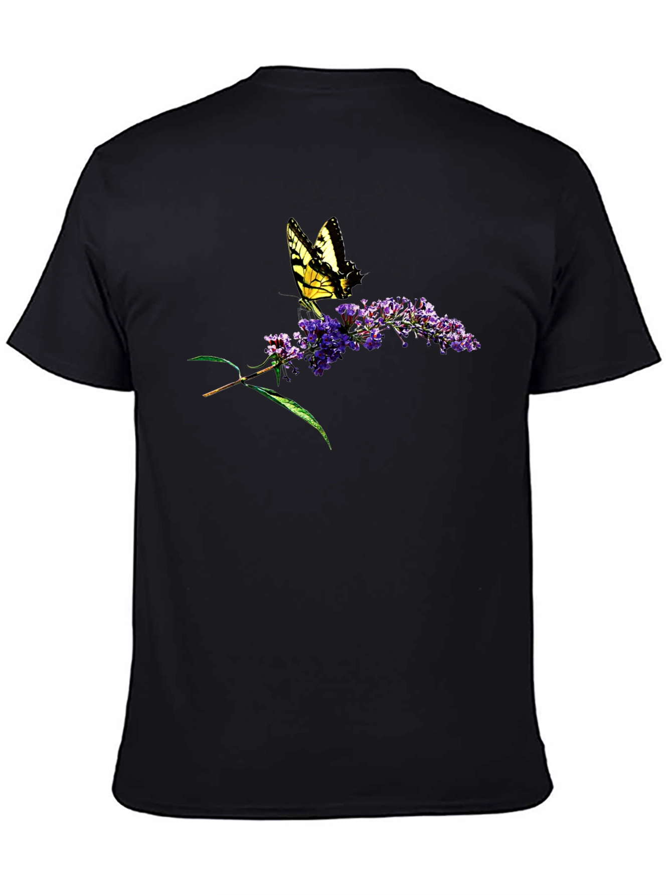 Butterfly on Flowers Graphic T-Shirt