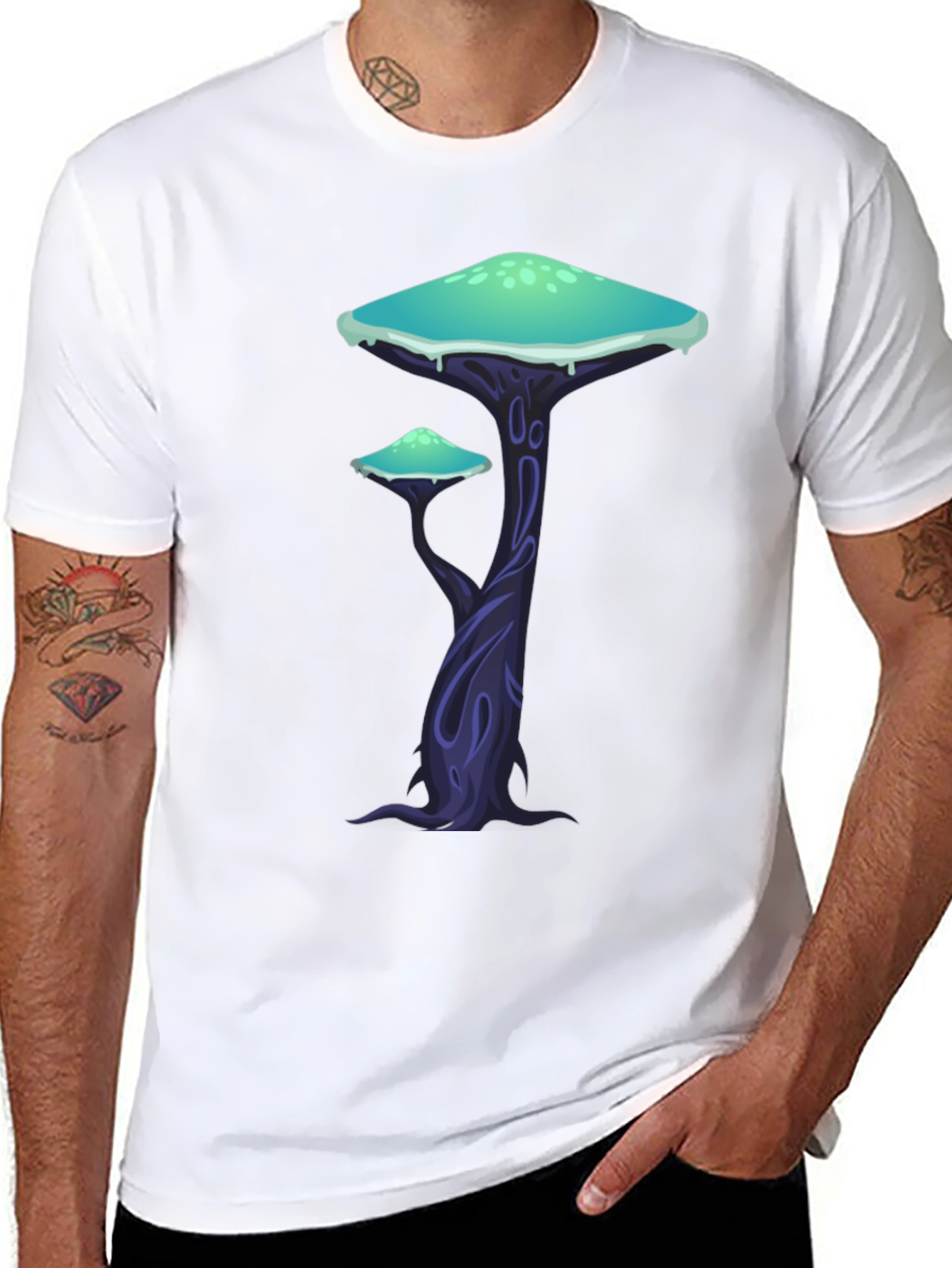Mushroom Forest Graphic T-Shirt