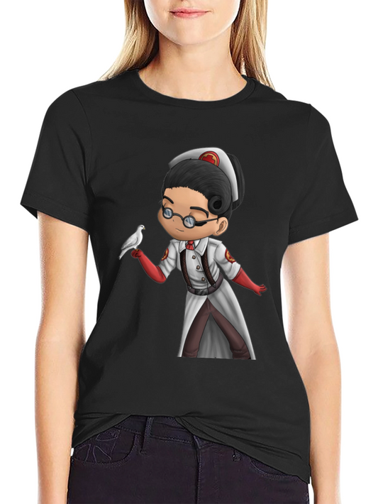 Medic T-Shirt: Chibi Medic with Dove