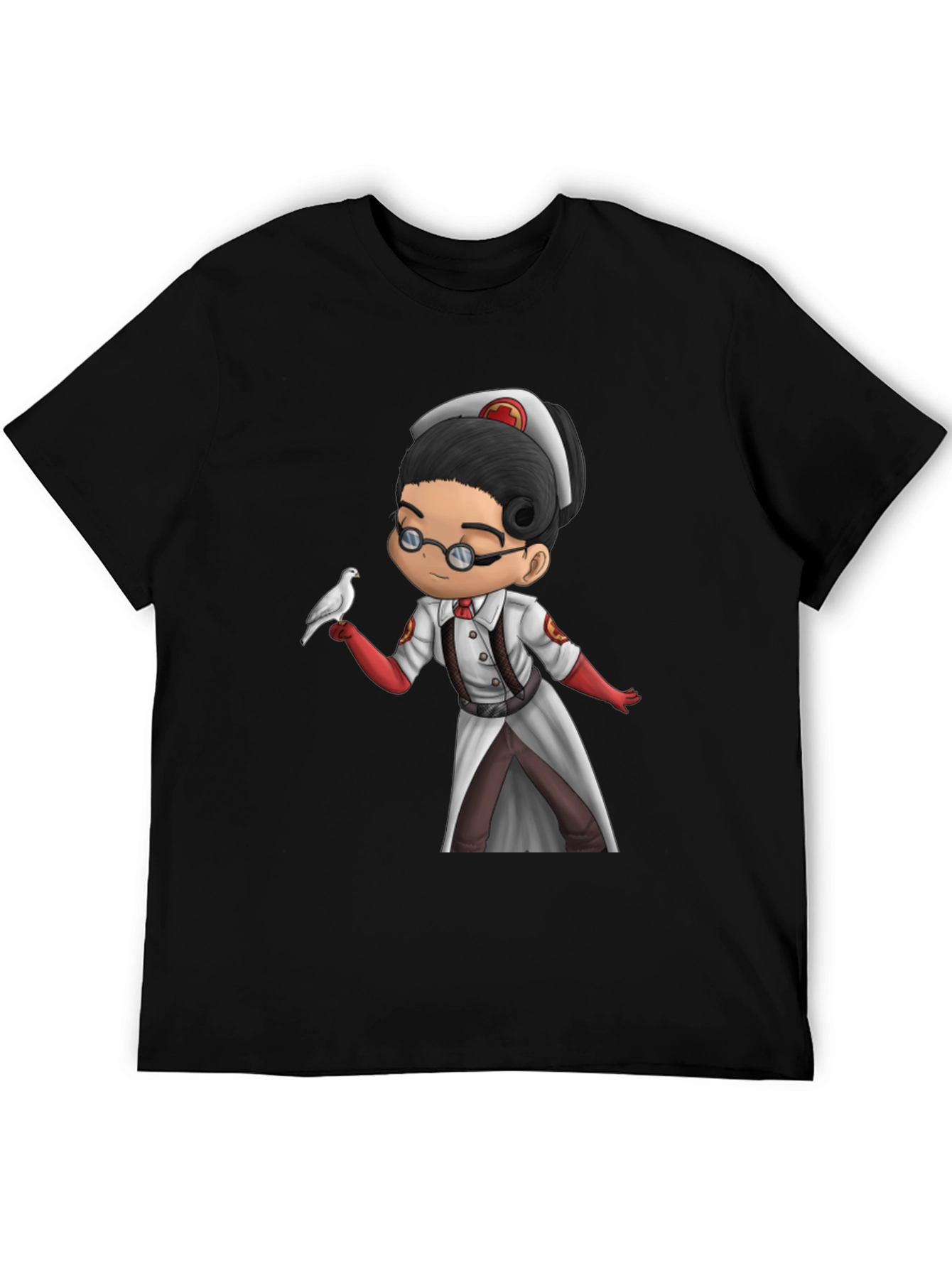 Medic T-Shirt: Chibi Medic with Dove