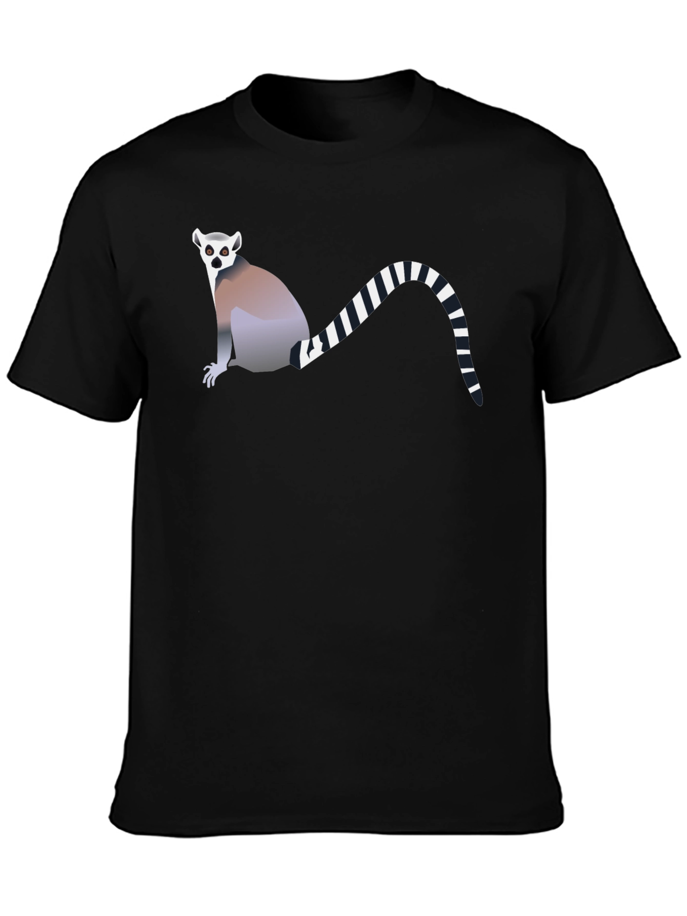 Lemur Graphic Tee - Black Cotton T-Shirt