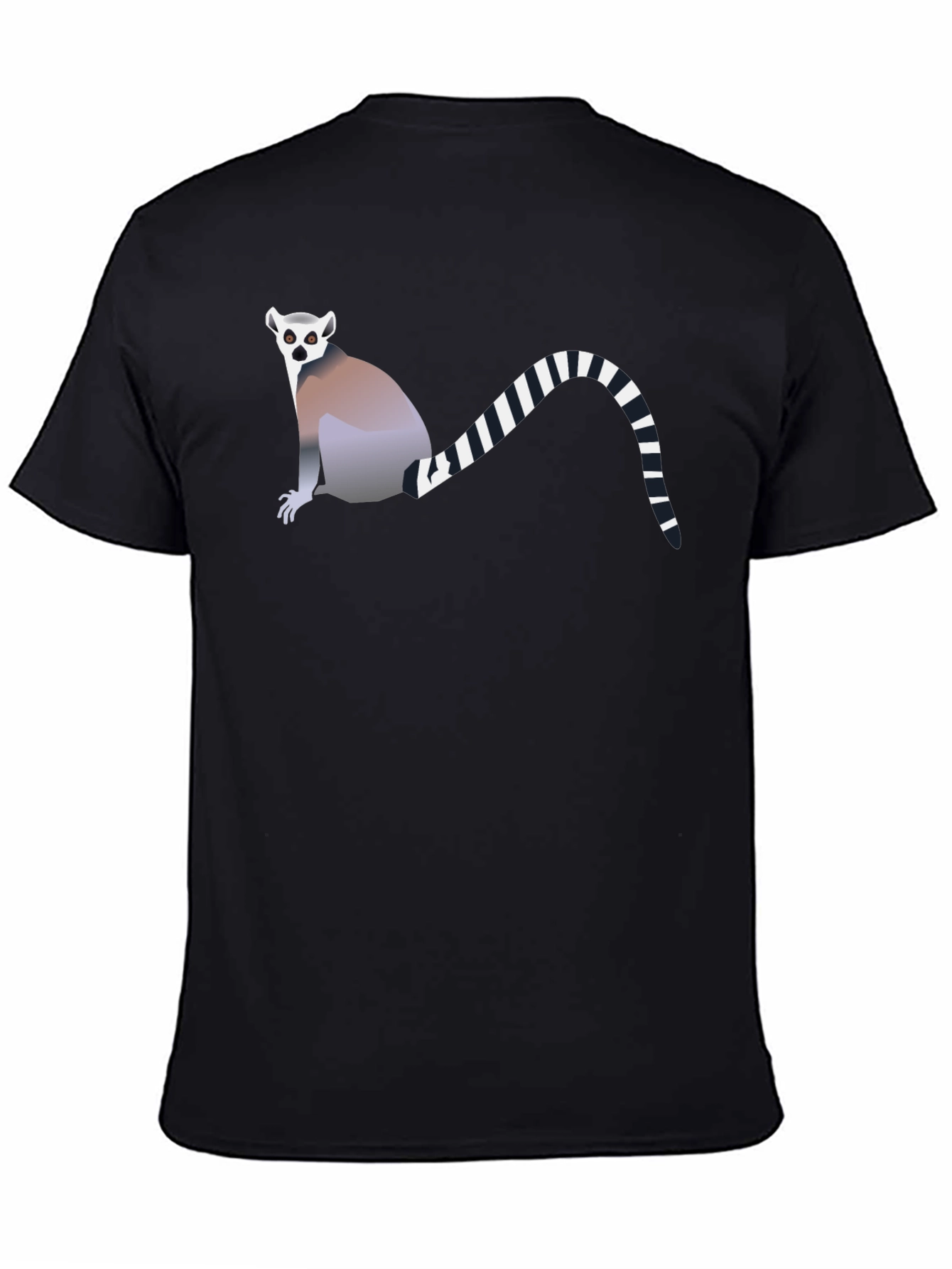 Lemur Graphic Tee - Black Cotton T-Shirt