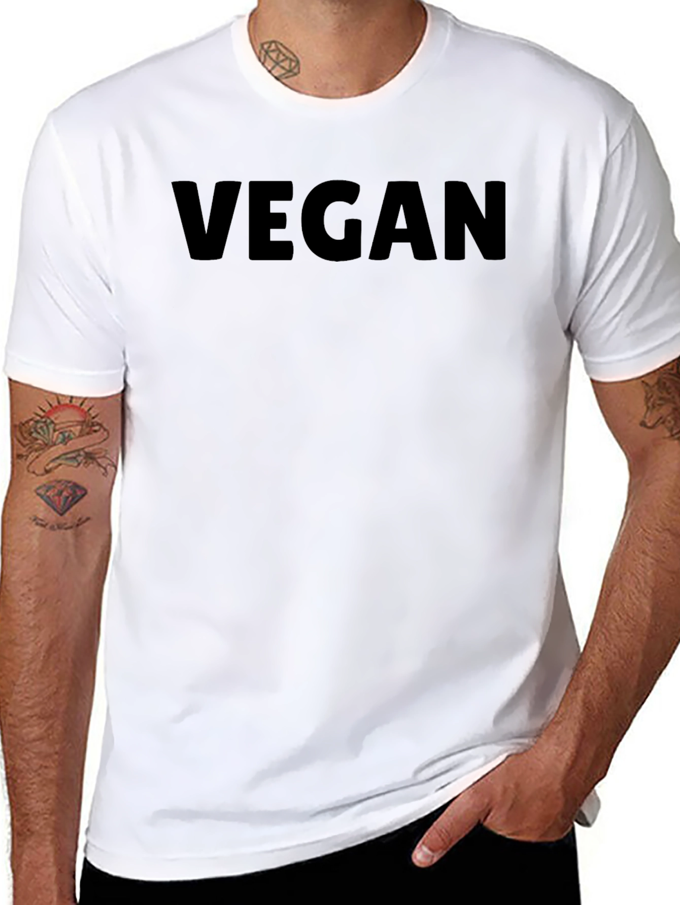 Vegan Statement Tee - Unisex Black T-Shirt