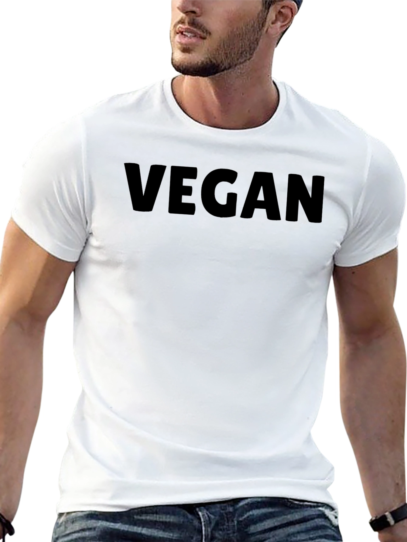 Vegan Statement Tee - Unisex Black T-Shirt
