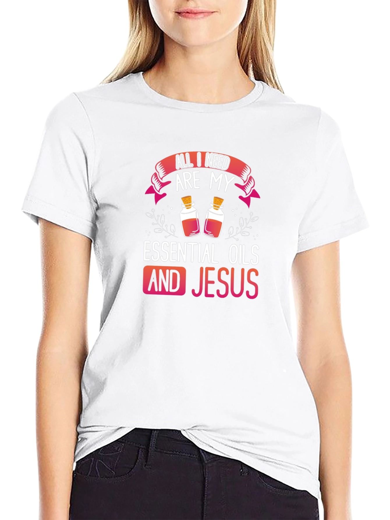 Essential Oils and Jesus Graphic T-Shirt