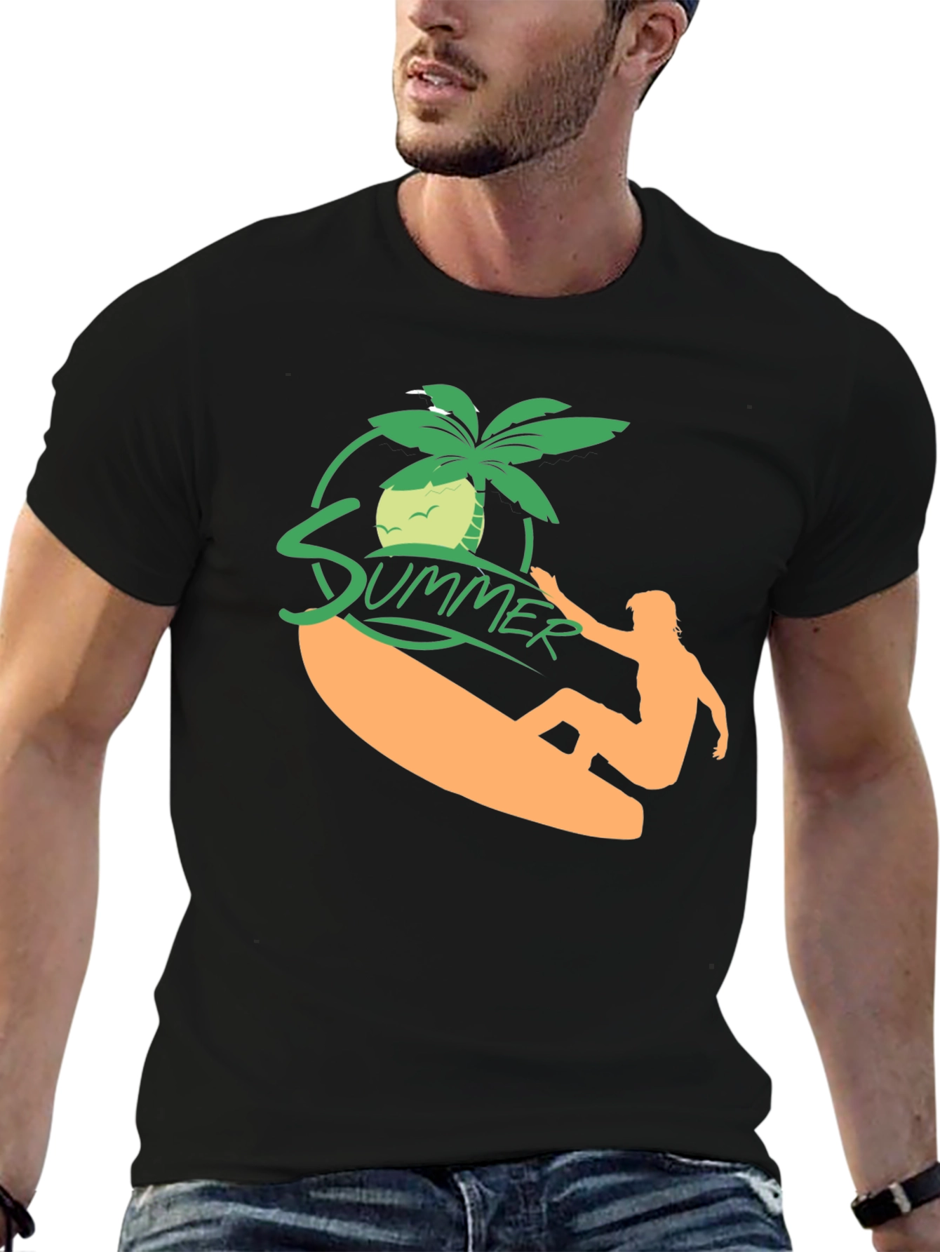 Summer Surf T-Shirt - Black
