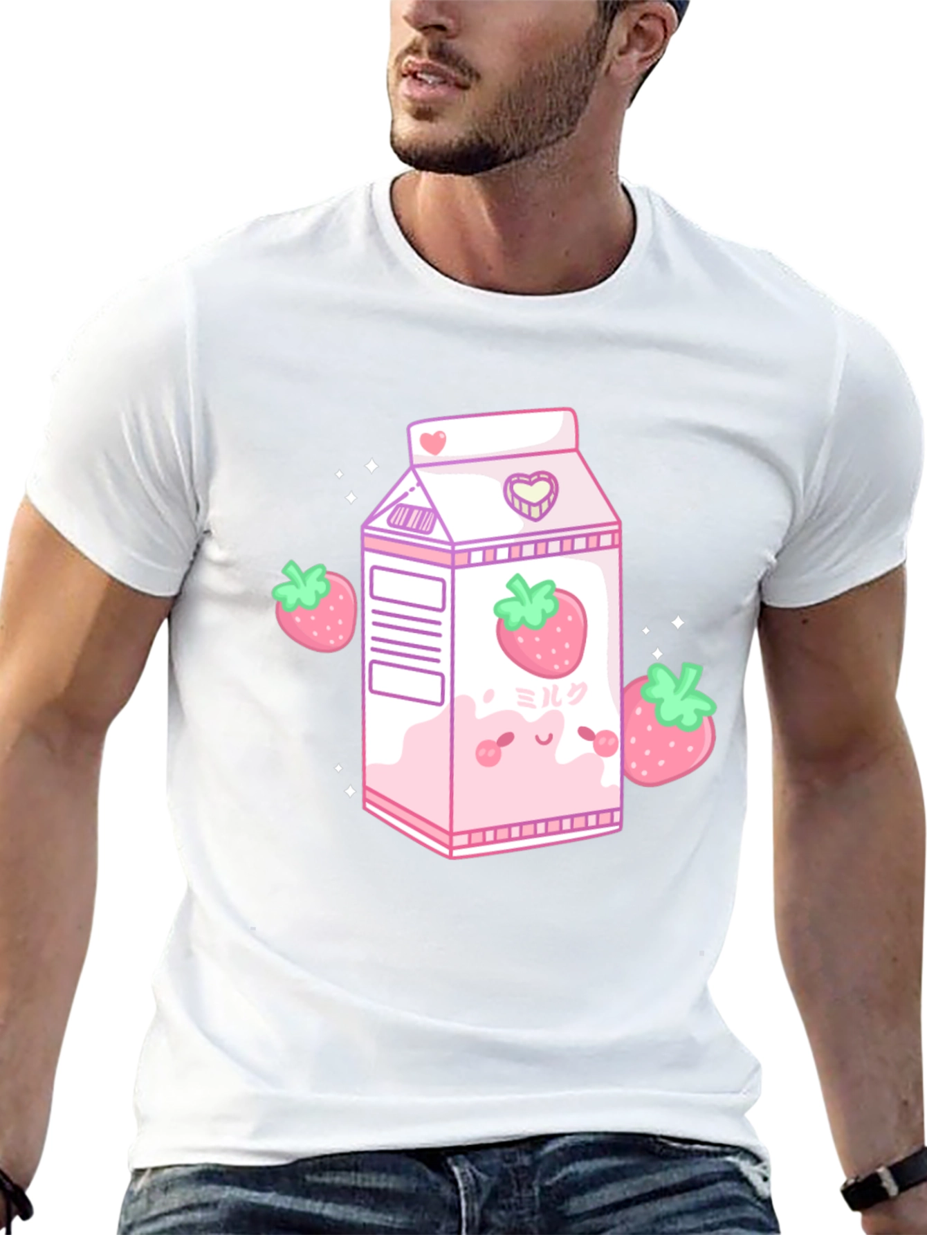 Kawaii Strawberry Milk T-Shirt - Cute Anime Style